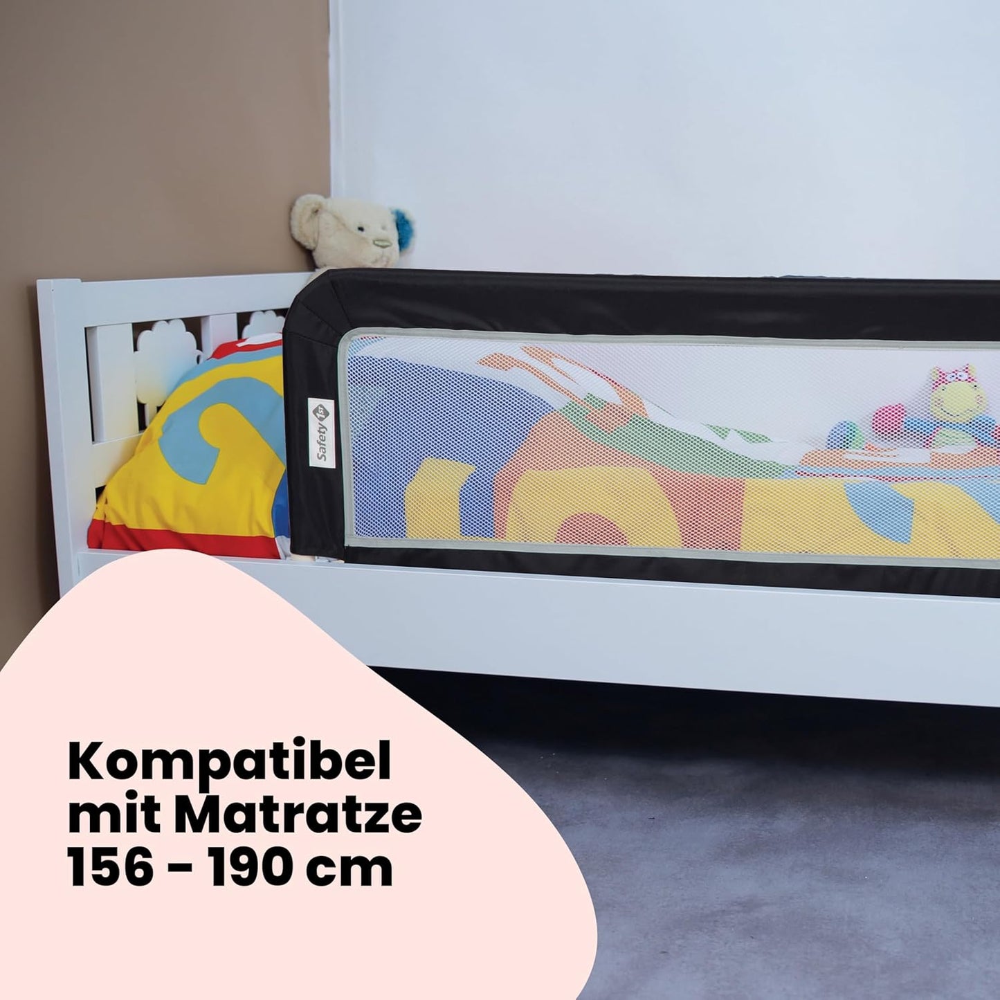 Zusammenklappbares Bettgitter, Dunkelgrau| Portable| Bed Rail