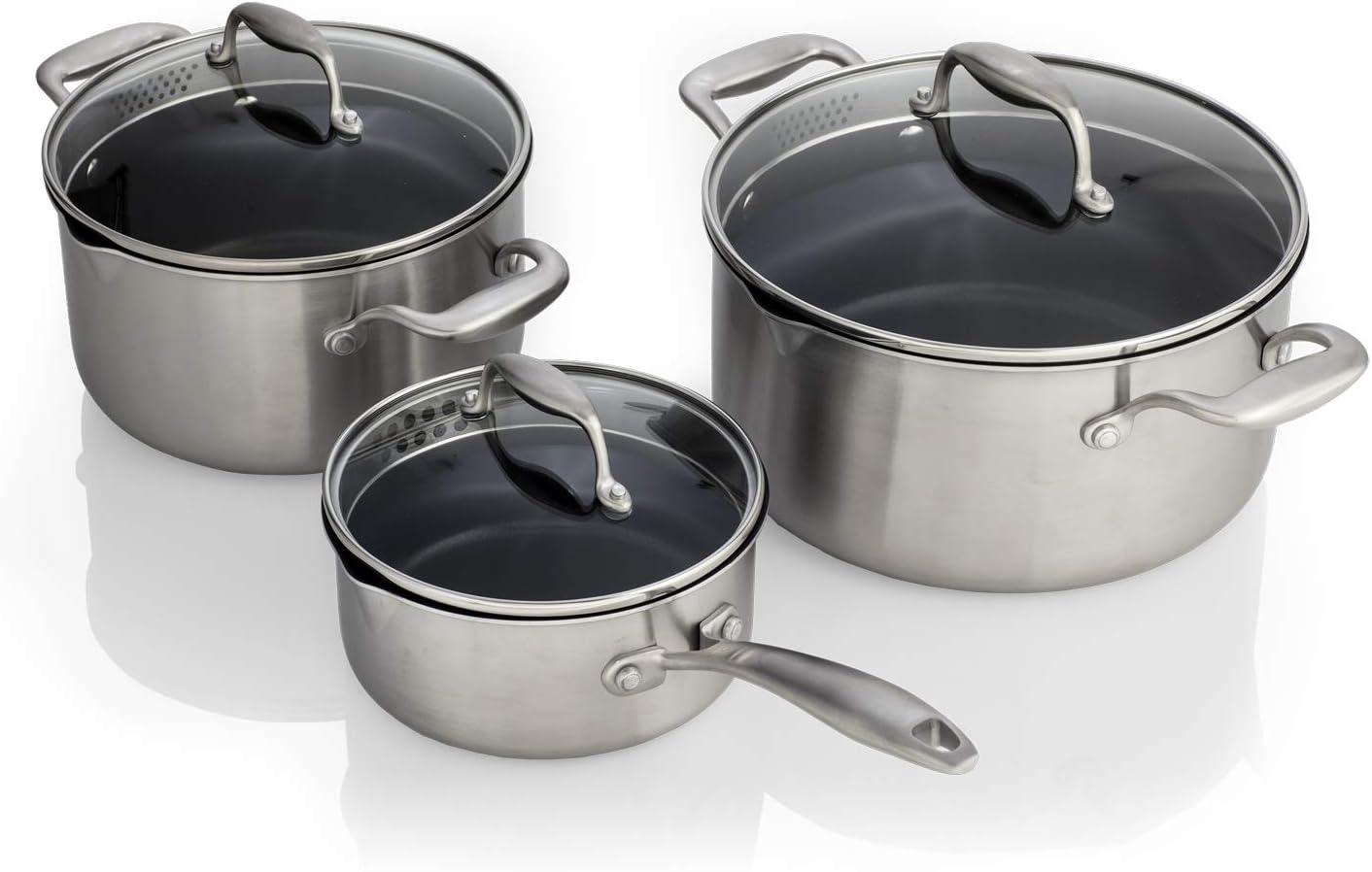 Produre Pro Kochtopfset (3-teilig) für alle Kochfelder, 3er Set