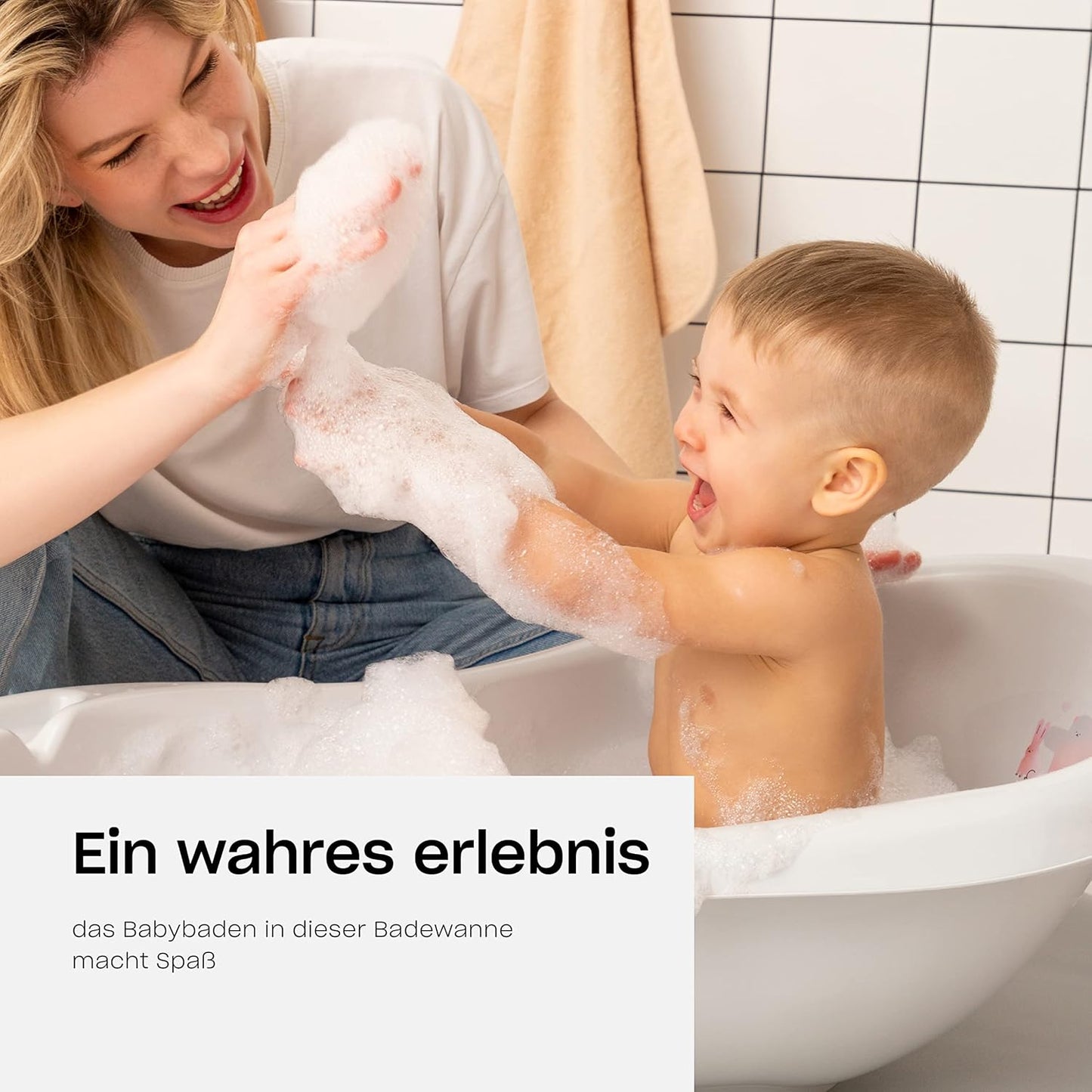 Babybadewanne, 1-teilig Friends - grau