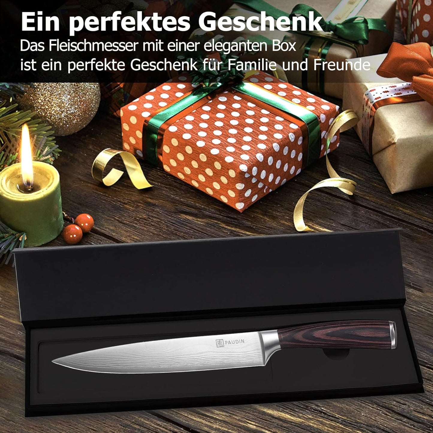 Fleischmesser, 20 Cm Fleischmesser mit Holzgriff