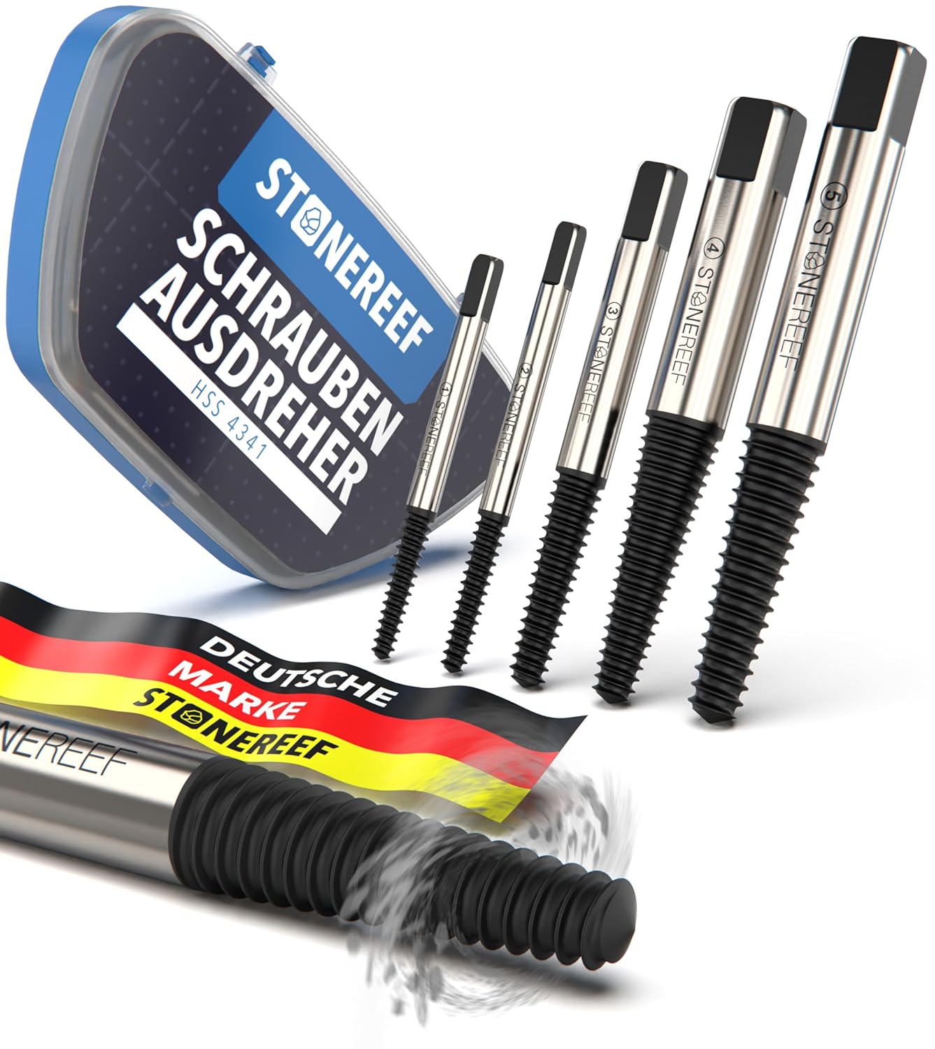 Schraubenausdreher Set, HSS6542 Stahl