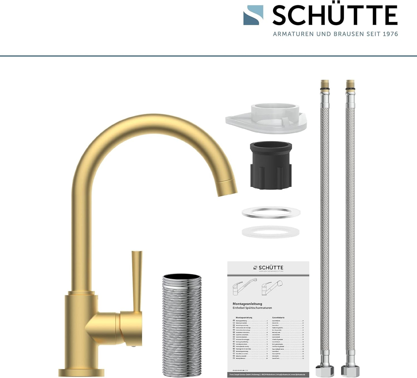 79167 Cornwall Küchenarmatur, Gold Hochdruck