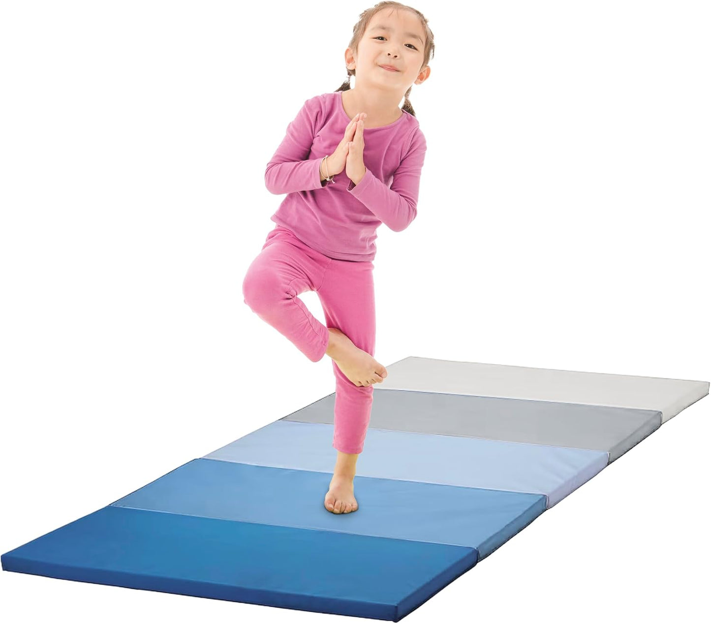 Klappbare Turnmatte für Kinder (185 x 76 x 3 cm), blau