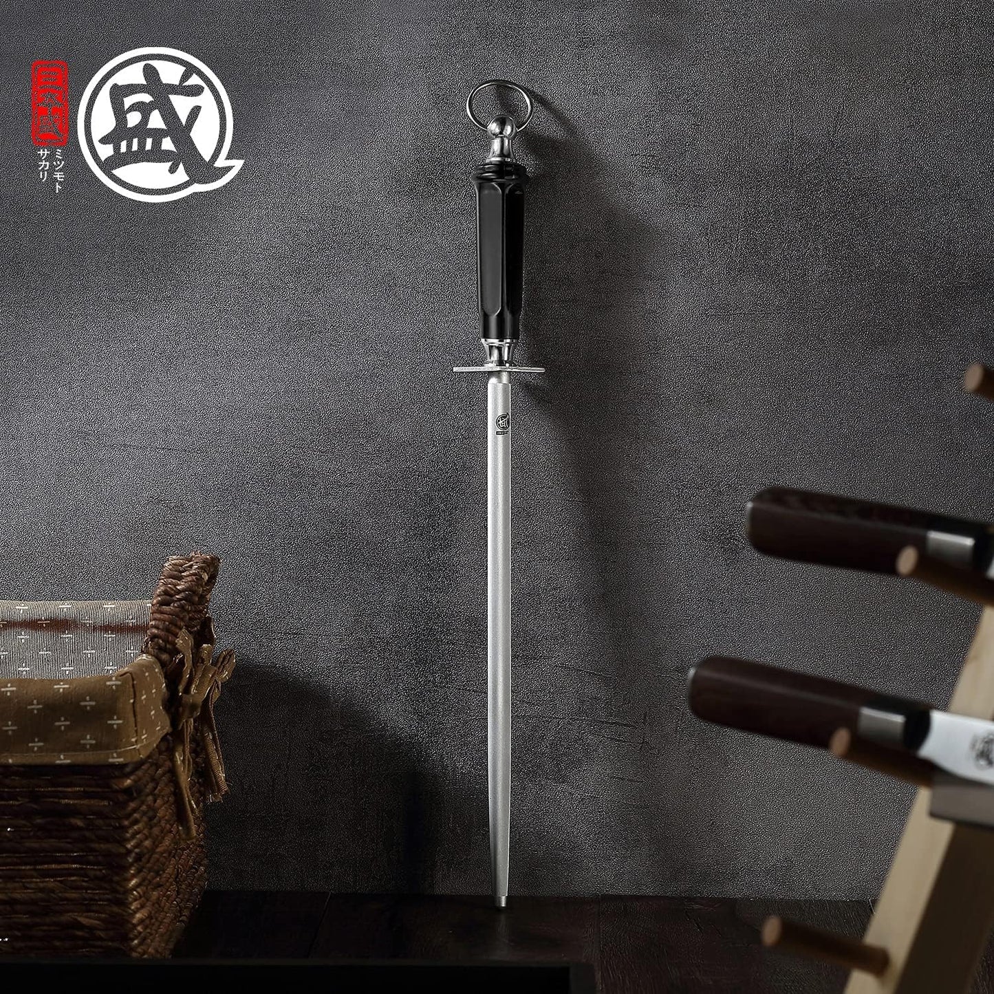 Runder Wetzstahl für Messer, Runde Formen 40cm