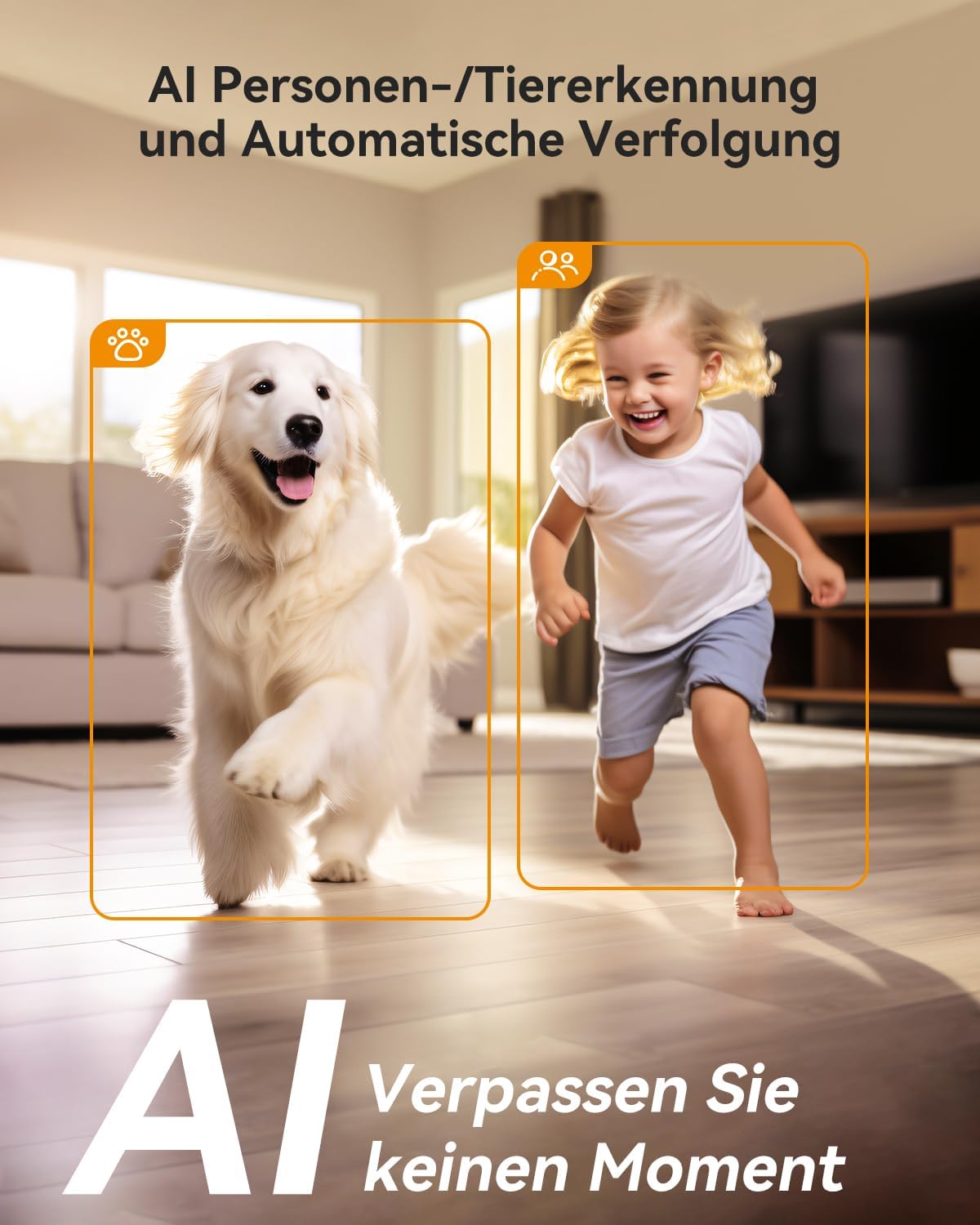 2K Überwachungskamera mit KI (2er Set), 2 Pack