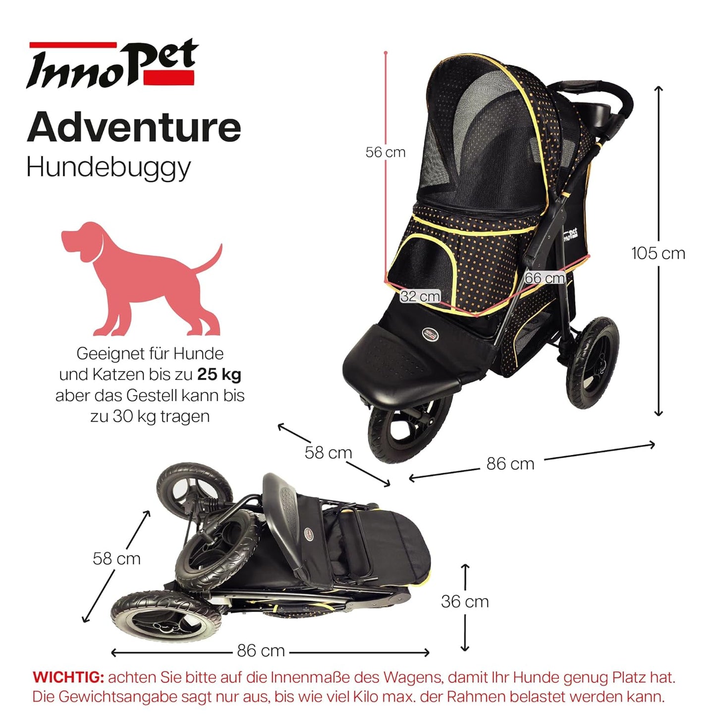 Geländegängiger Hunde- & Katzenbuggy bis 30kg
