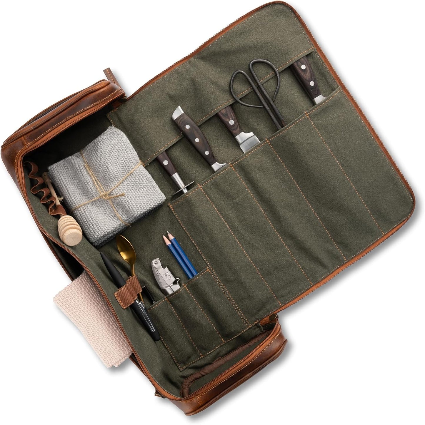 Arvid Messerrolltasche, Walnussbraun