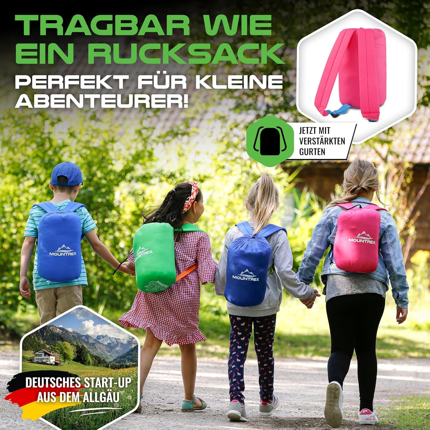 Kinderschlafsack, Rosa/Blau 175 x 70 x 45cm