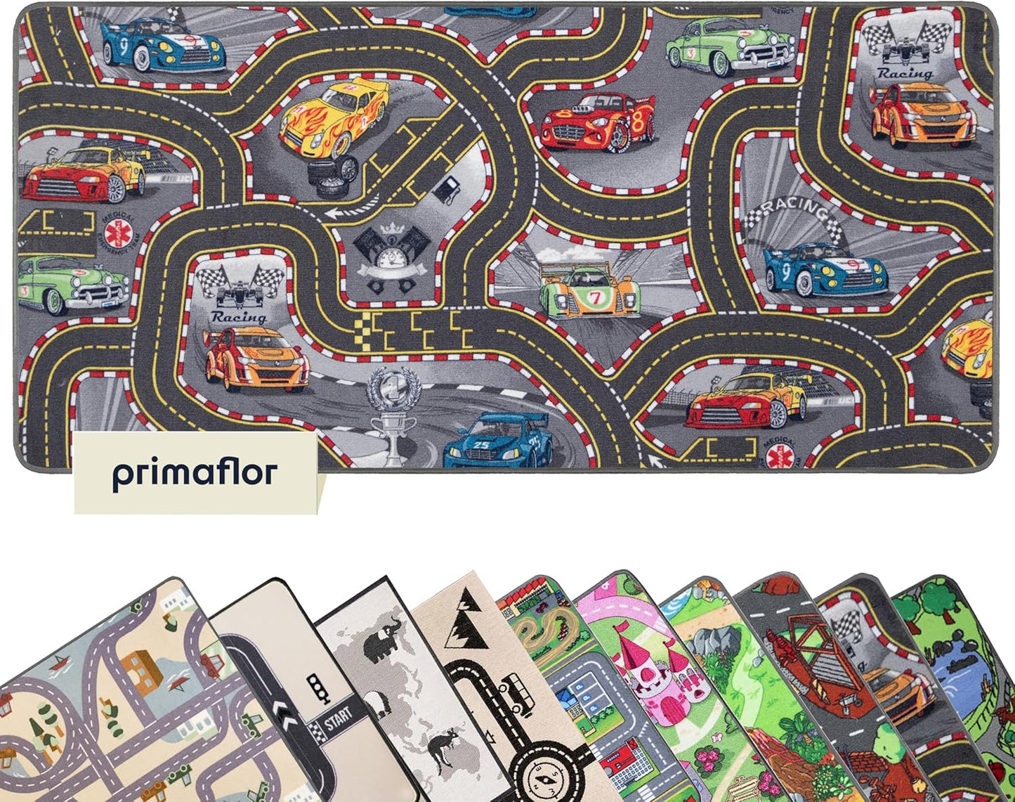 Spielteppich Strasse, Cars 140 x 200 cm