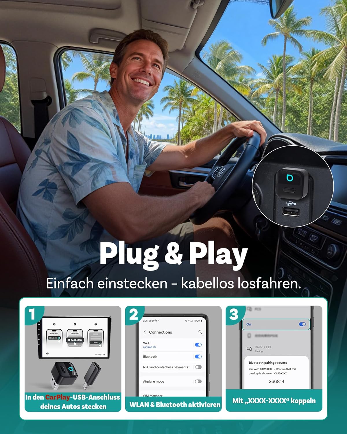 Mini Pico CarPlay & Android Auto Adapter