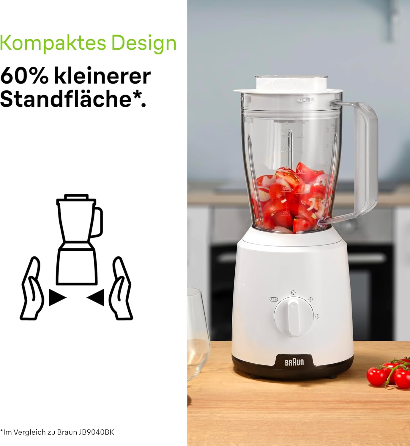 JB1000WH Household PowerBlend 1, Weiß Standard-Mixaufsatz