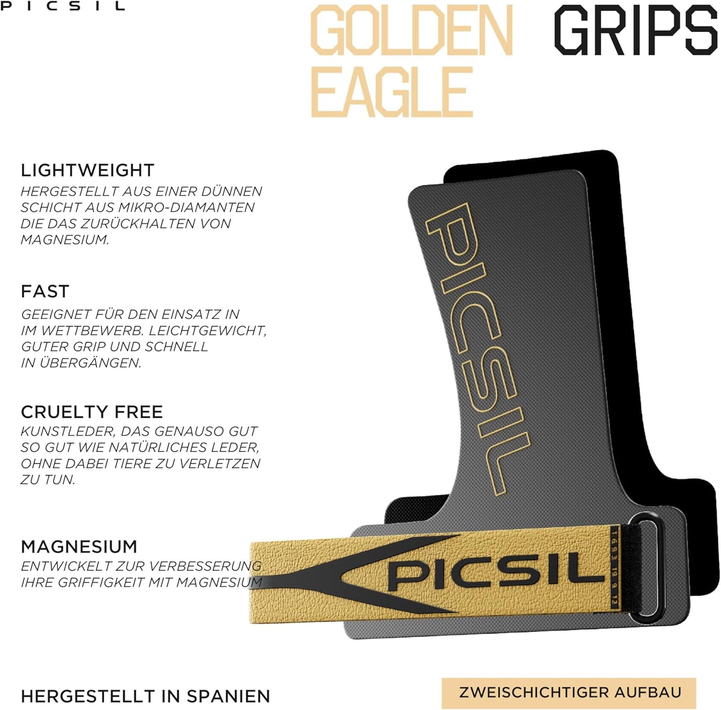 Fingerlose Trainingshandschuhe ohne Löcher, G (XS/S/M), Gold