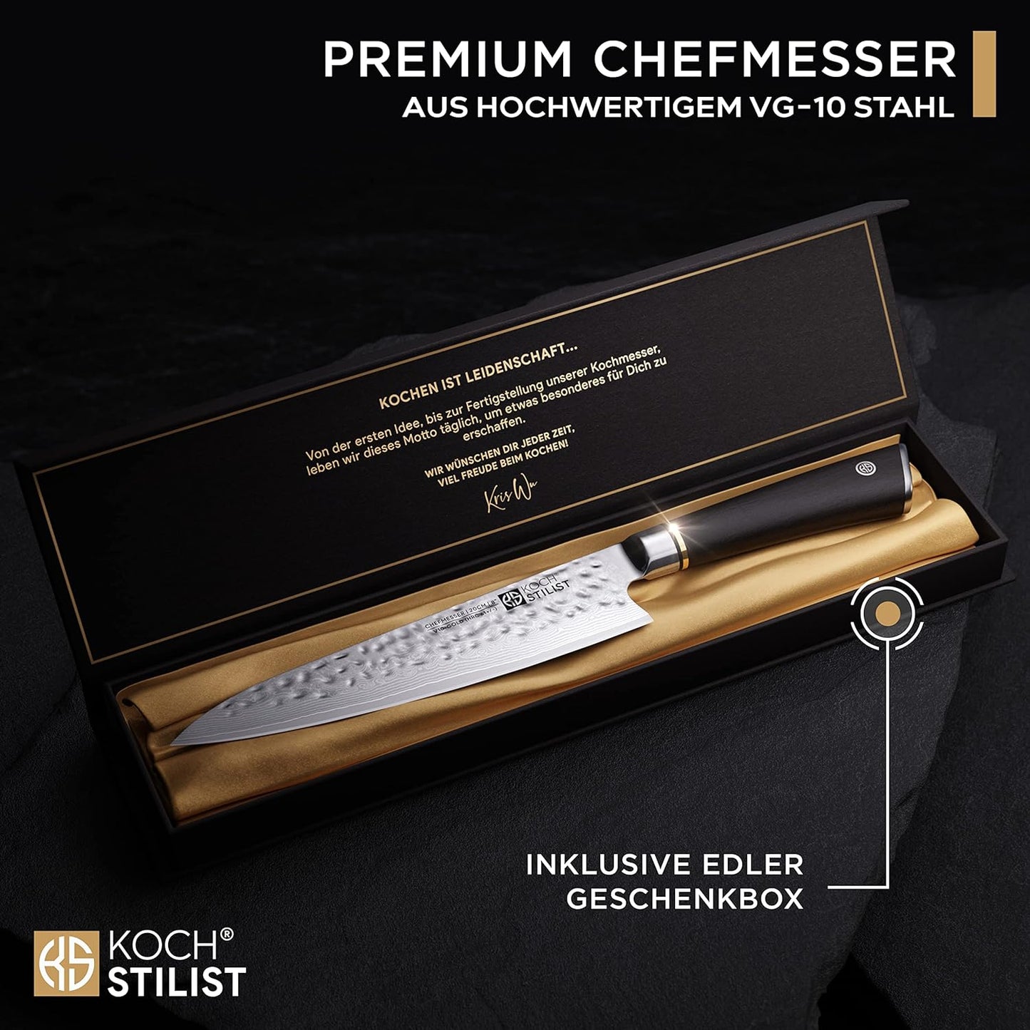 Damastmesser, Chefmesser 20cm