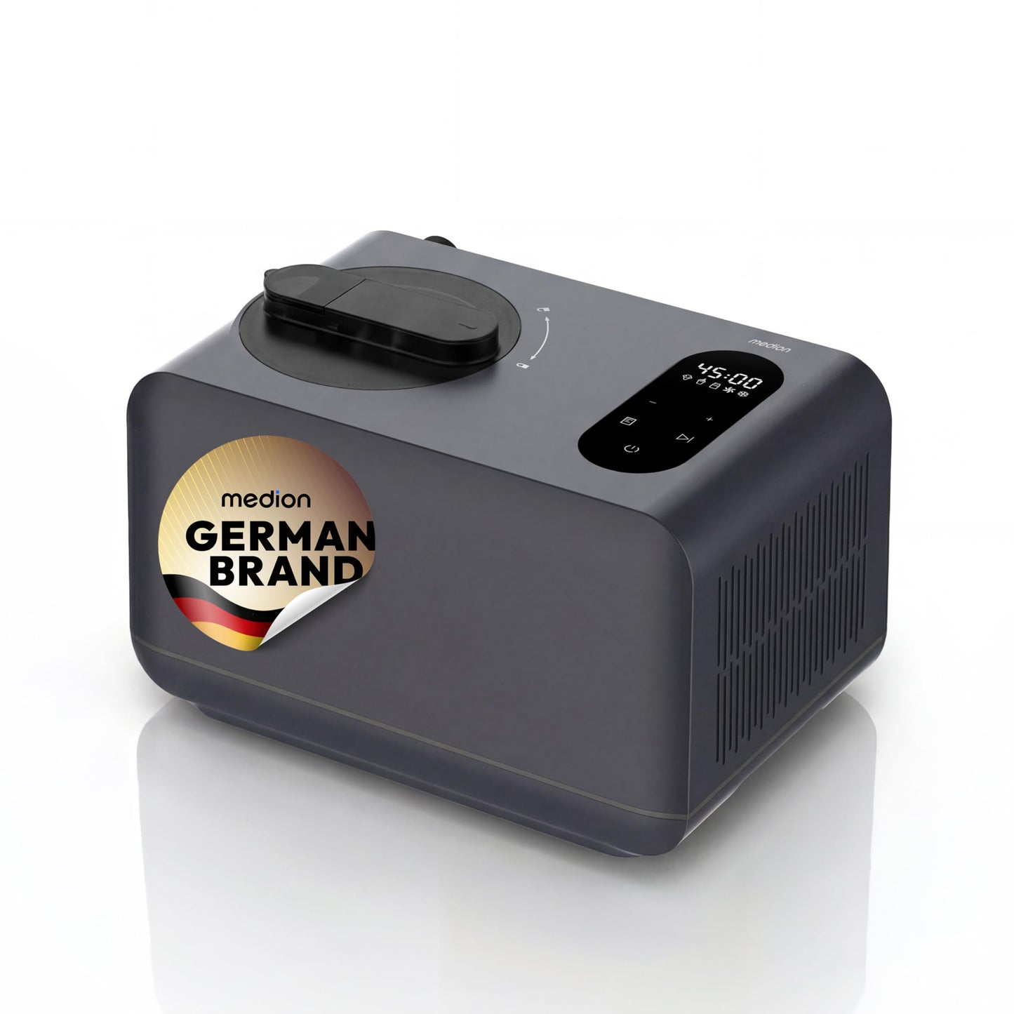 MD 100087 Speiseeisbereiter mit Kompressor und Touch-Display, Eiscreme, Joghurt & Slush