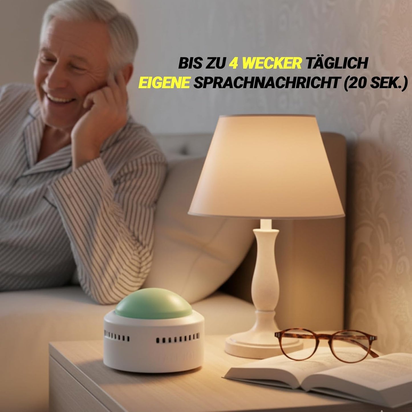 Sprechende Tischuhr für Senioren und Sehbehinderte