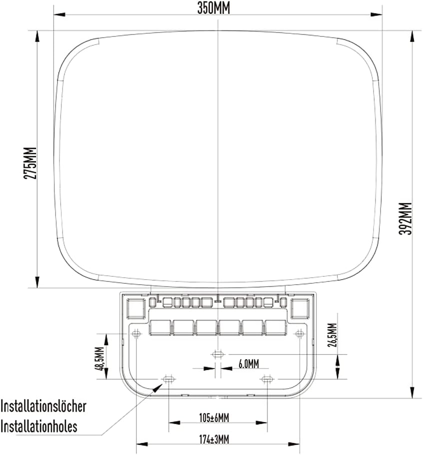 Klappbarer Duschsitz zur Wandmontage (bis 160 kg), Schwarz Duroplast