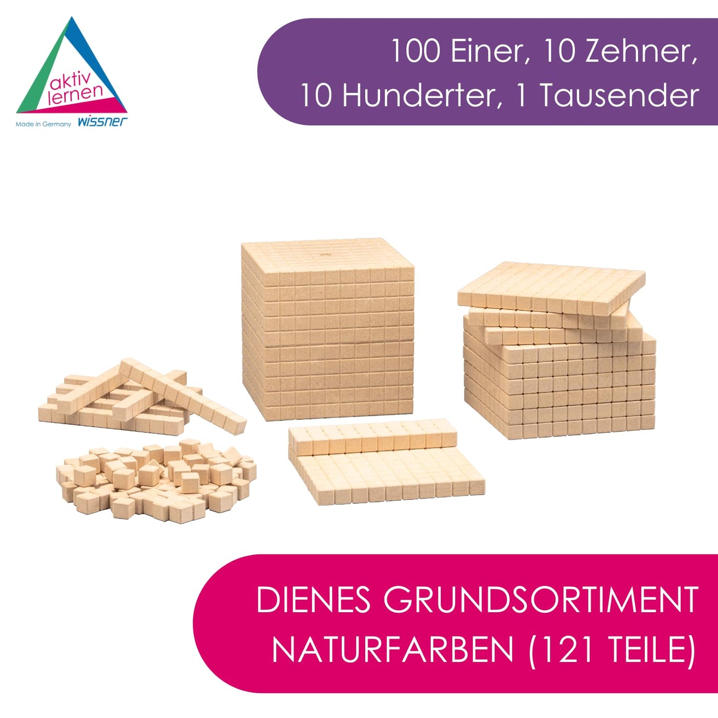 Zehnersystemsatz in Stapelbox, 121 pieces Single