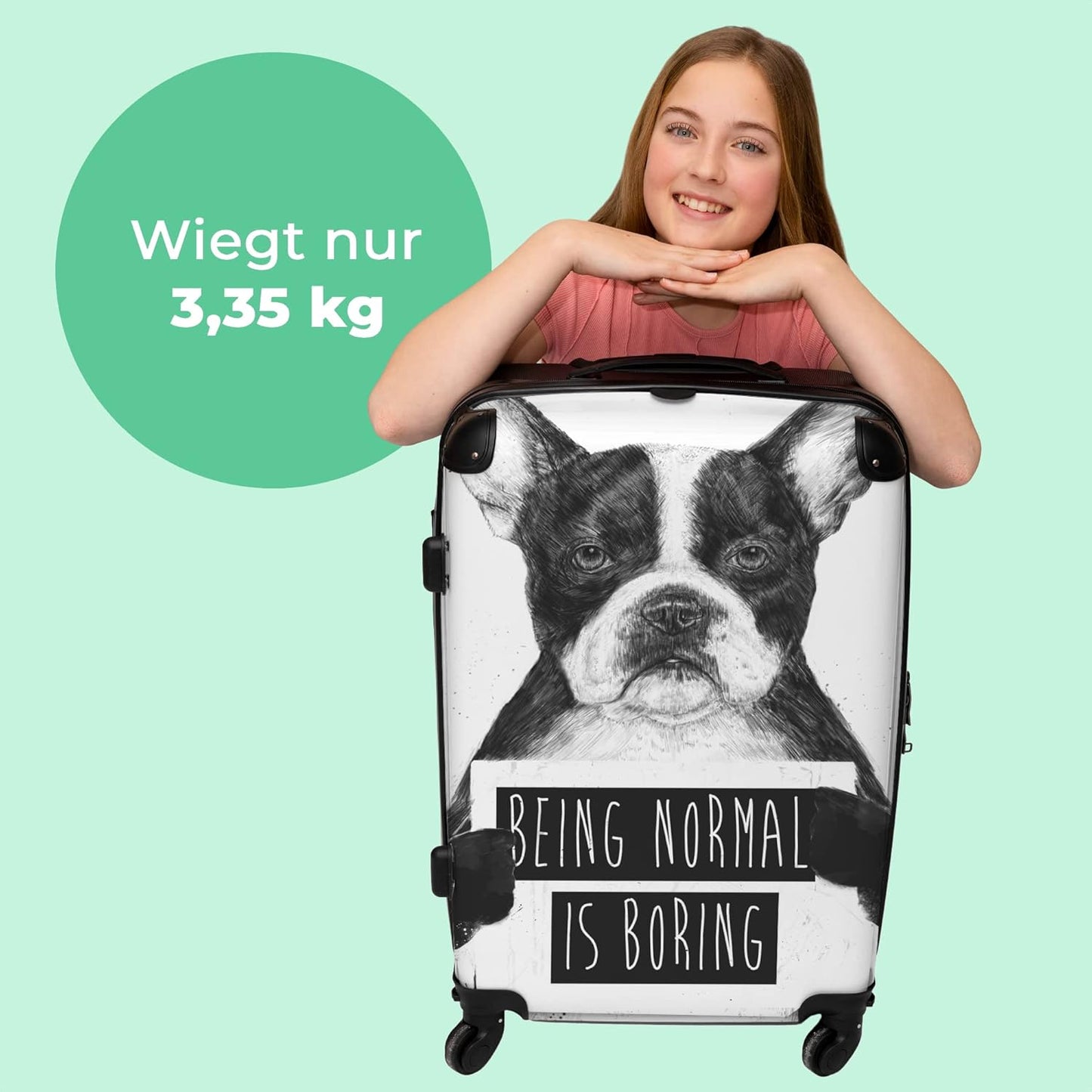 Grosser Rollkoffer mit 4 Rollen (90 Liter)