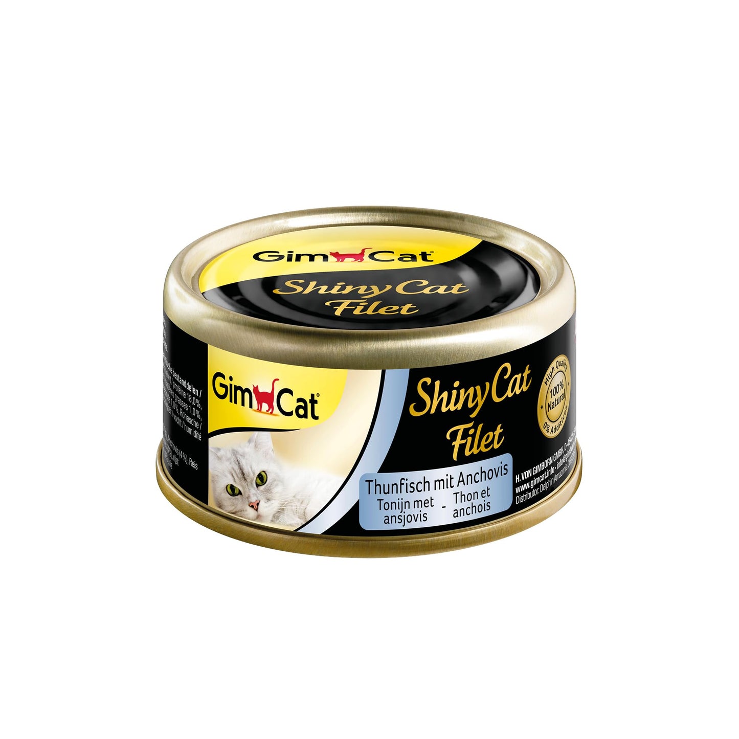 ShinyCat Filet mit Thunfisch und Anchovis, Thunfisch mit Anchovis 70 g (24er Pack)