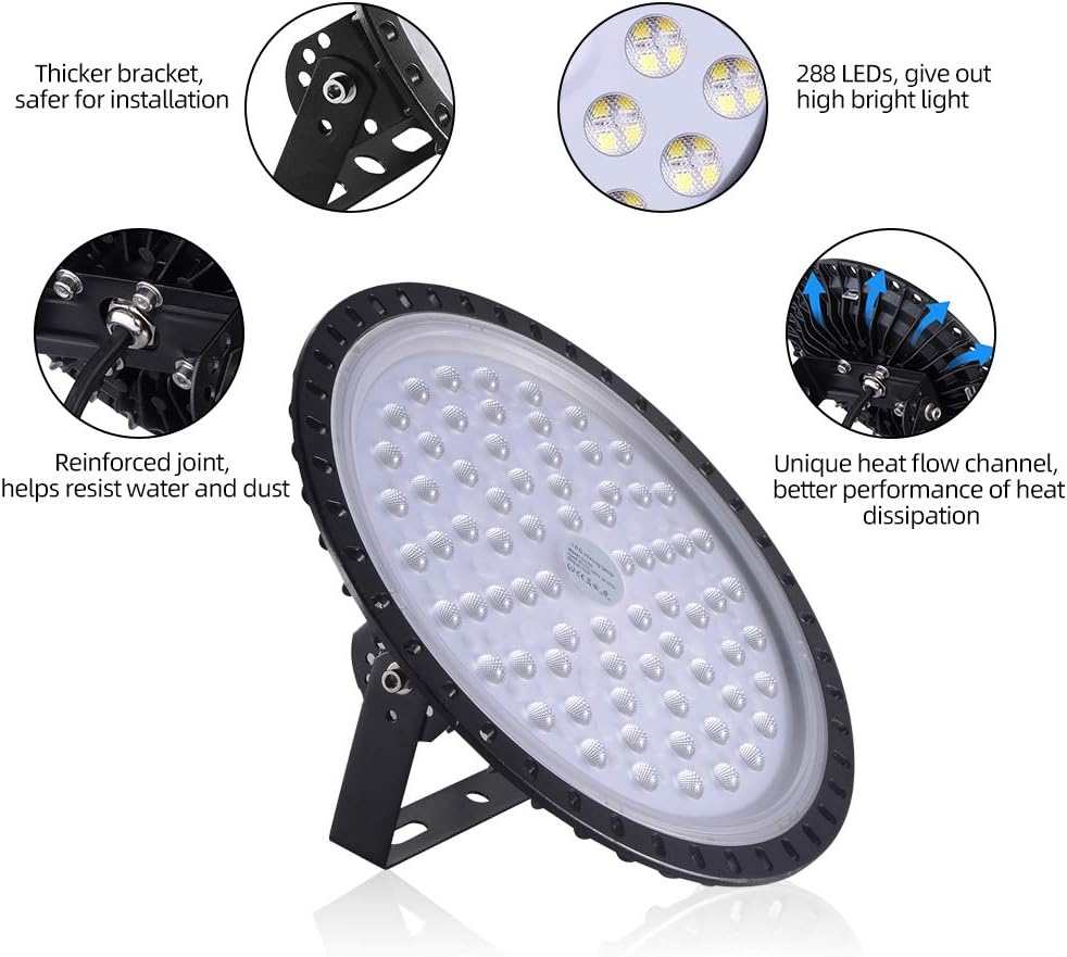 LED Industrieleuchten 5er-Set, 5 Stück 300W