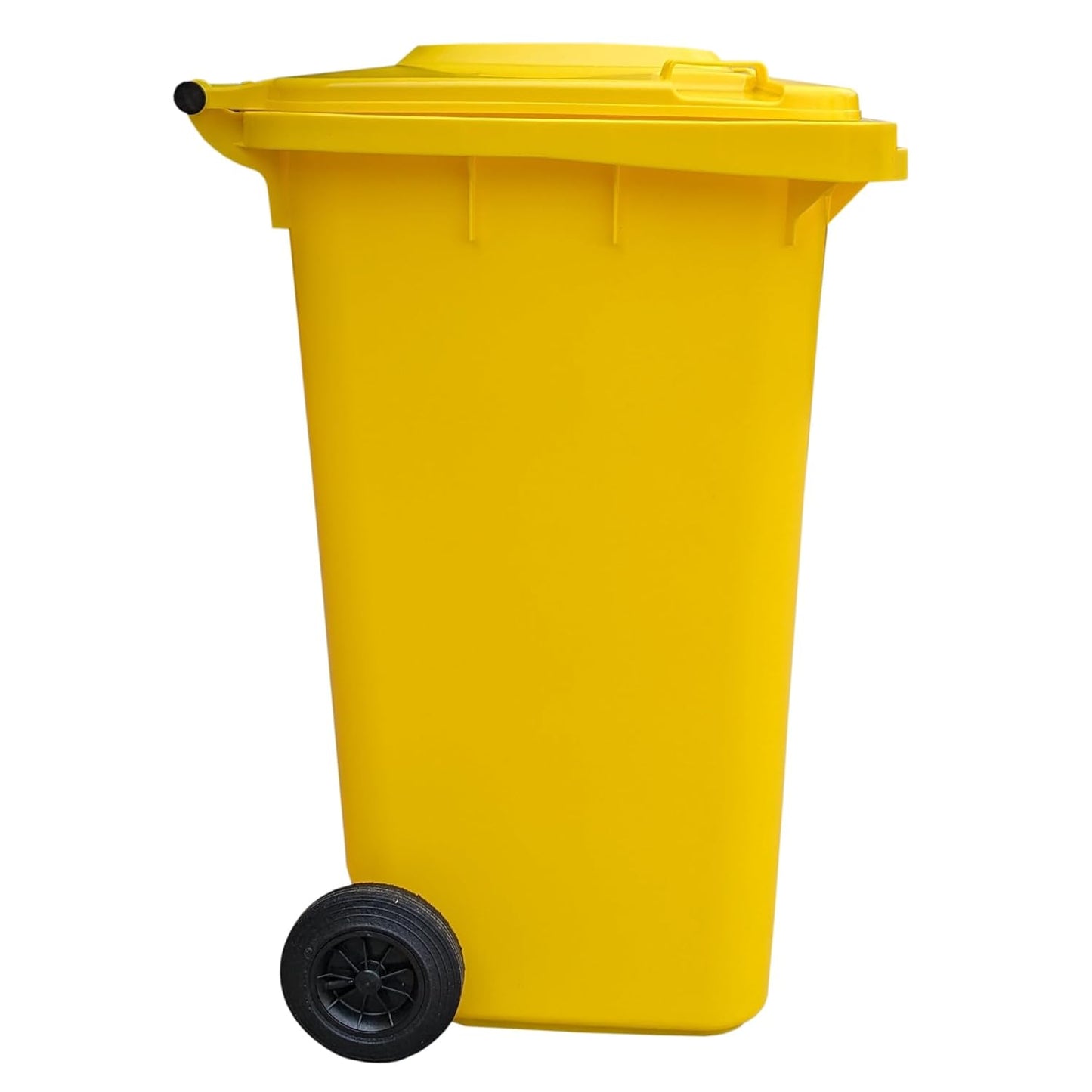 Mülltonne mit ergonomischen Griffen und Rädern, Gelb 240 Liter
