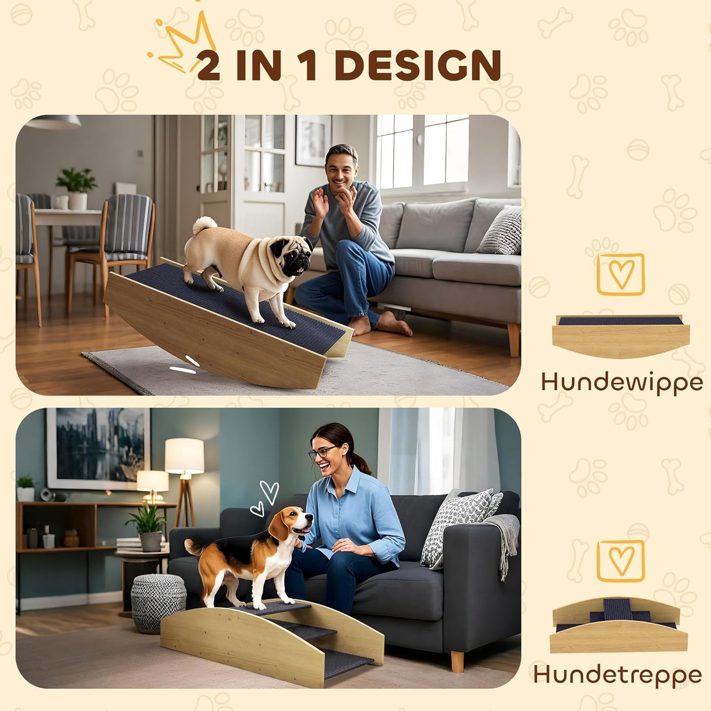 2-in-1 Hundewippe für Agility-Training