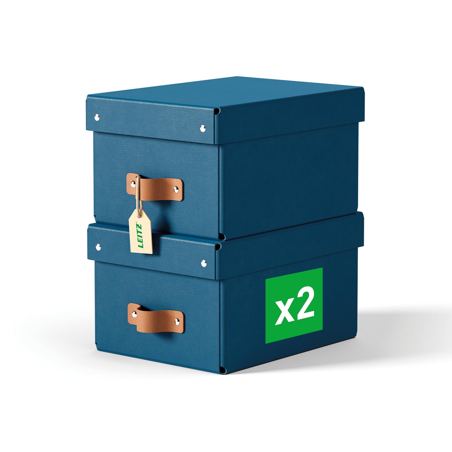 Aufbewahrungsboxen Puro mit Deckel, 2 Stück, Box klein Blau