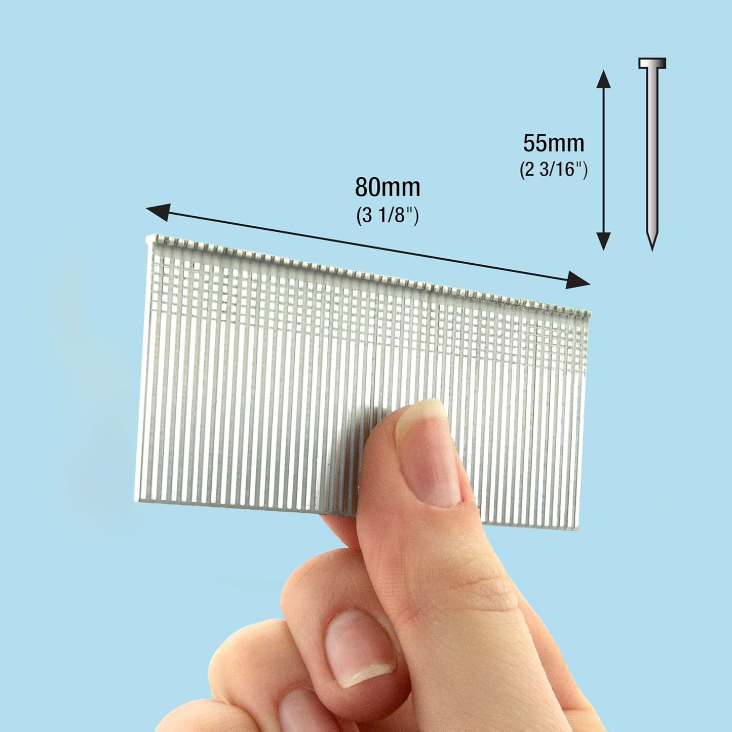 Verzinkte Nägel Typ 16G, 55 mm, 2500 Stück, 55mm Silber
