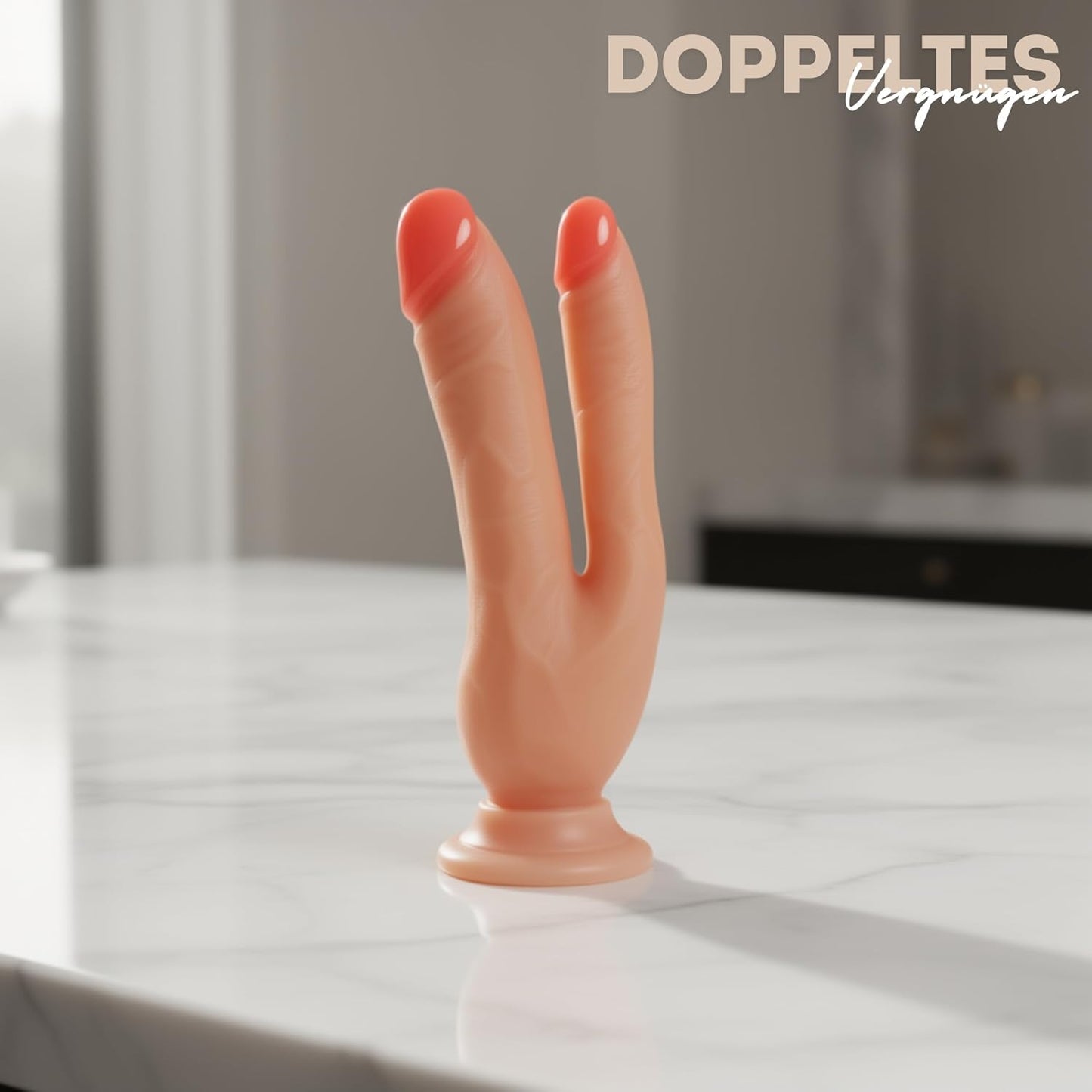 Doppeldildo mit Saugnapf