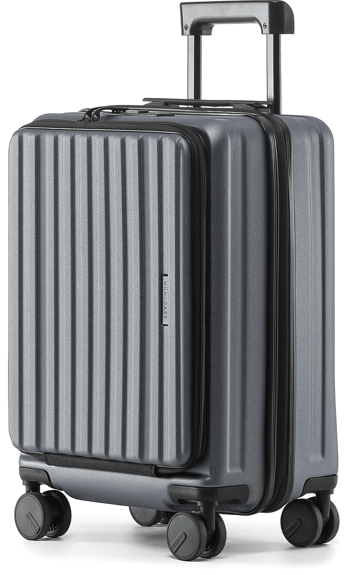 Hartschalen-Trolley mit Laptopfach, M (Laptopfach)-50cm Businessgrey