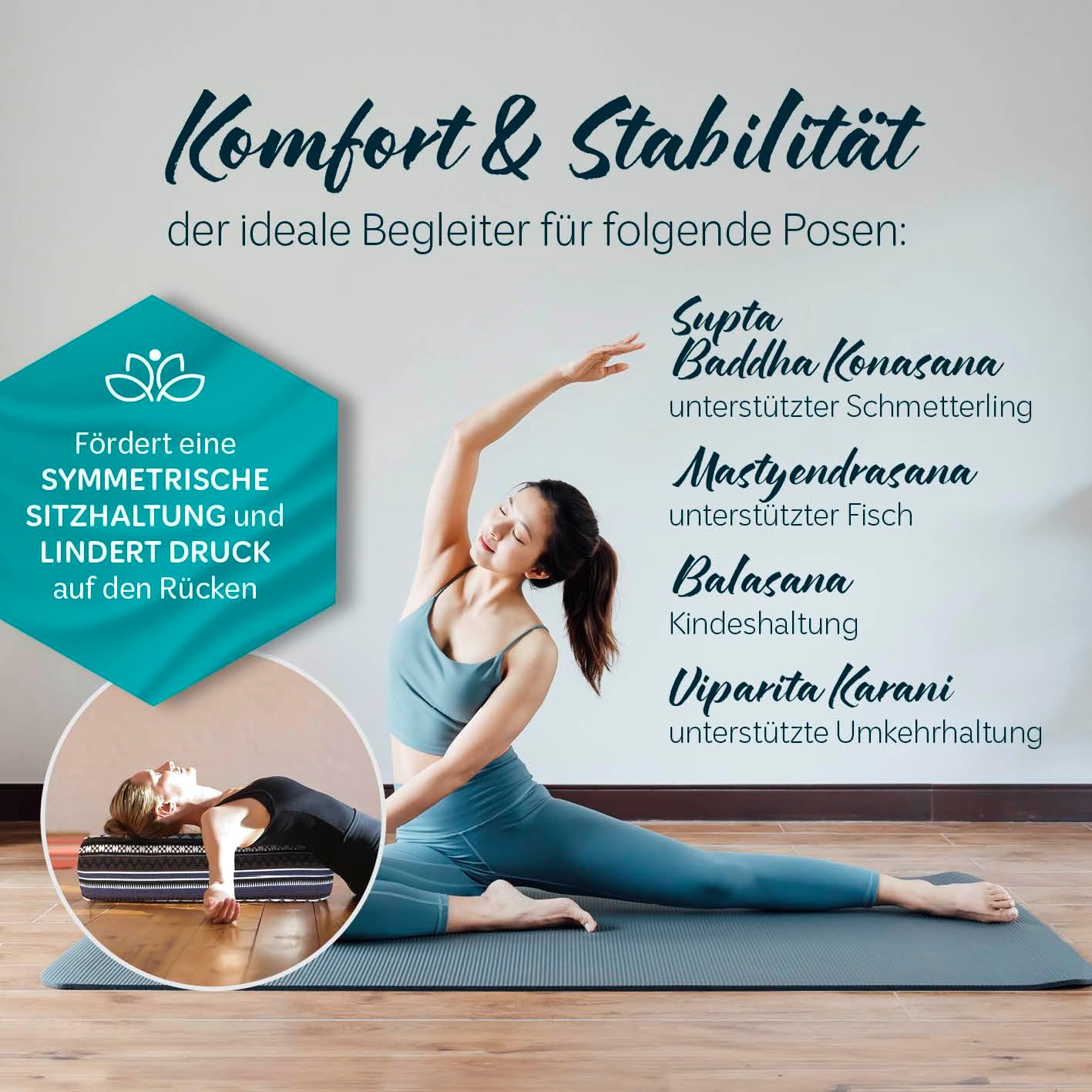 Yogabolster mit Bio-Füllung, Dinkelspelz Style 11