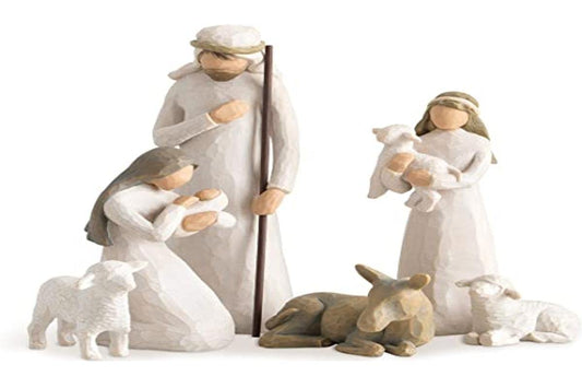 Enesco Krippenfiguren Dusty Rose 26005, Heilige Familie