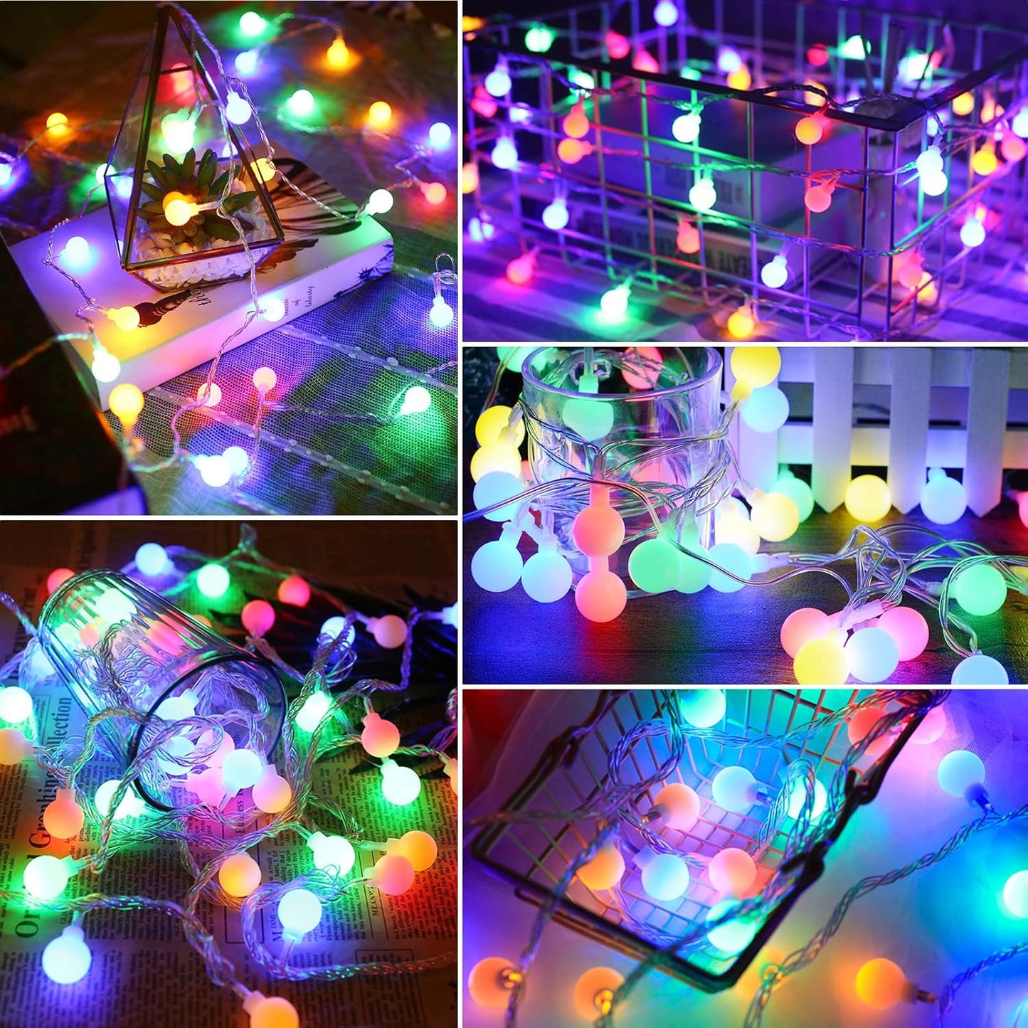 LED-Lichterkette mit Fernbedienung (100 LEDs, 13m), Bunt 13M