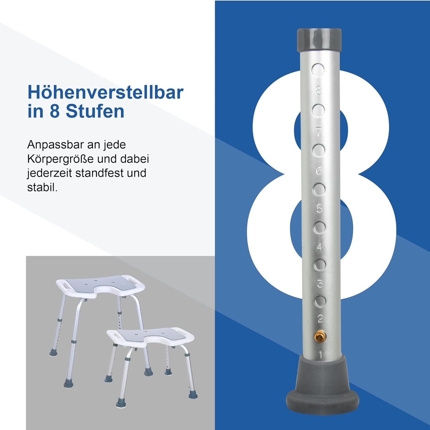 Komfort-Duschsitz mit Hygieneausschnitt, Hygiene Komfort
