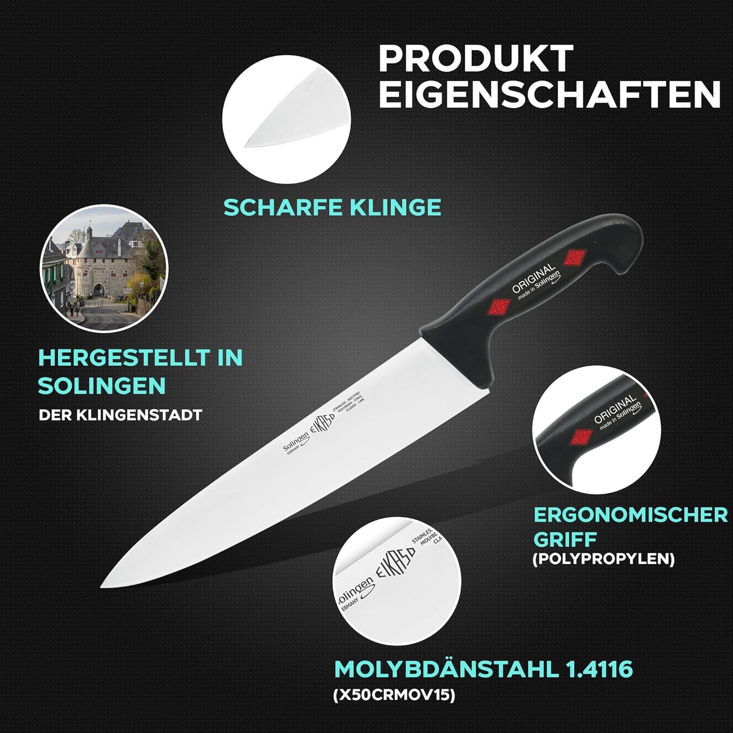 Haushaltsmesserset, 4 Teilig