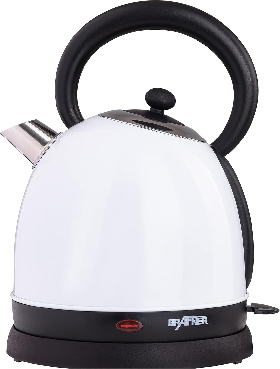 Retro Wasserkocher mit Cool-Touch & Wasserstandsanzeige, Weiss