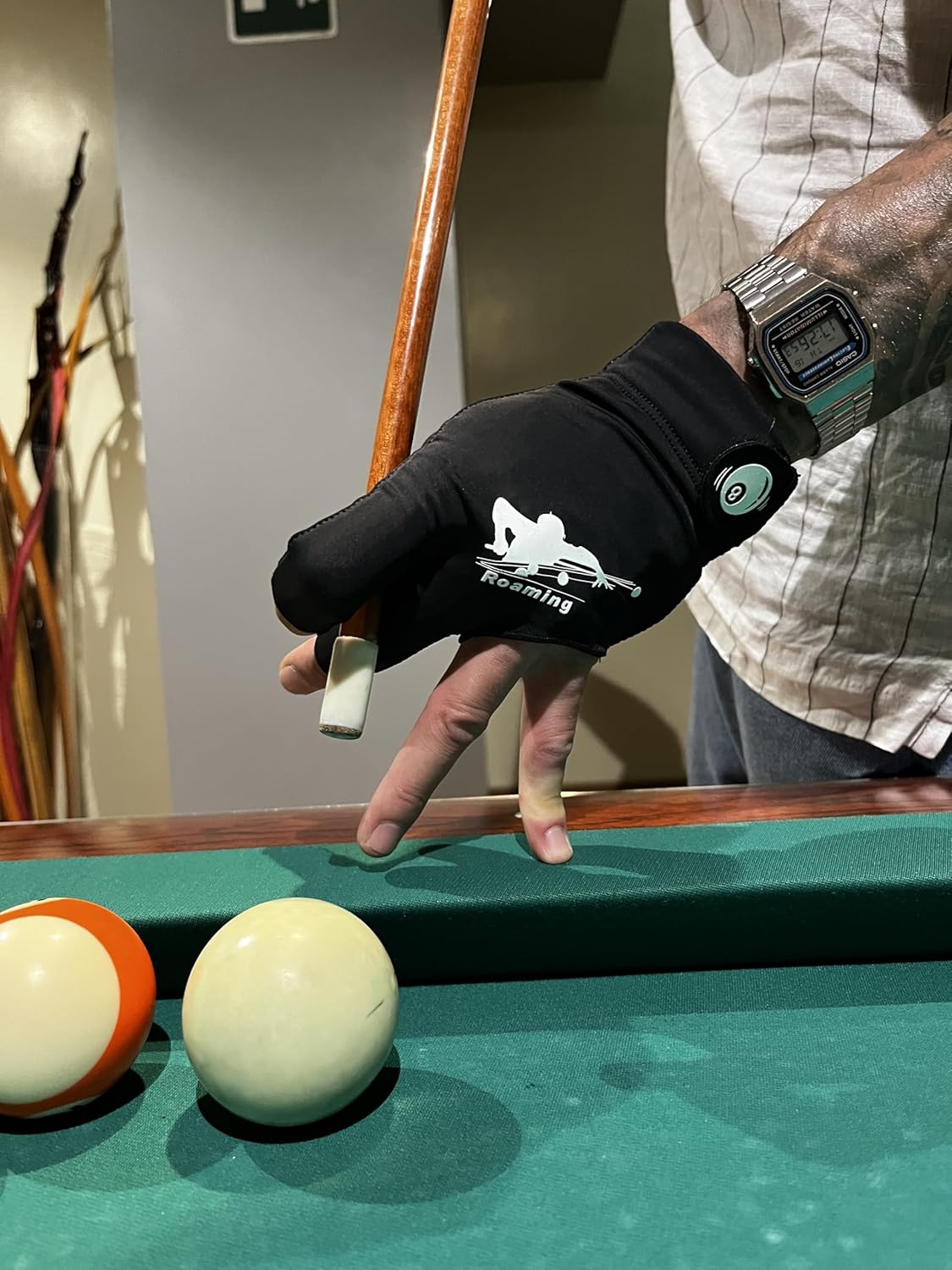 Schnelltrocknende Billard-Handschuhe, Schwarze linke Hand Large-X-Large