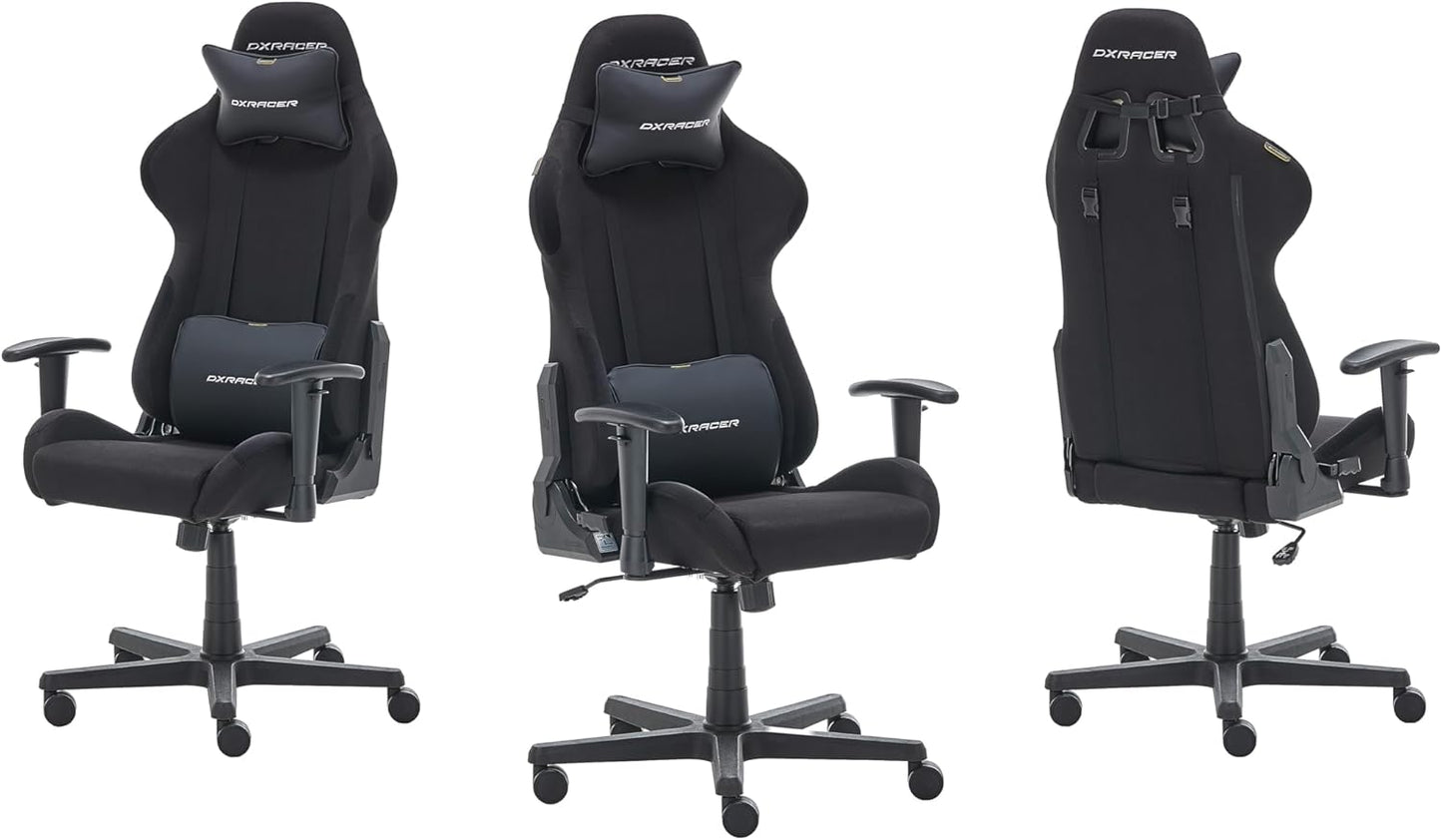 Ergonomischer Gaming-/Bürostuhl mit Wippfunktion, DXRacer FORMULA Schwarz Standardlieferung