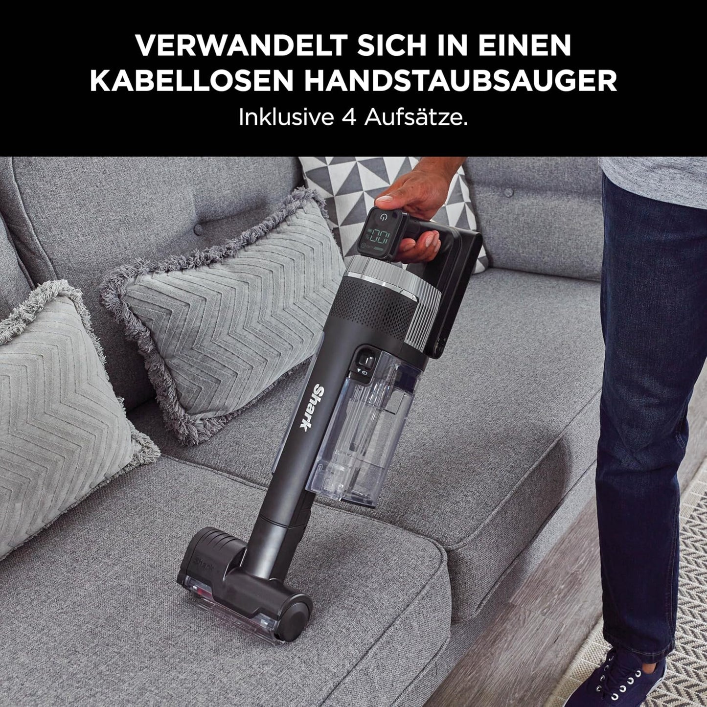 Stratos Akkustaubsauger mit Anti-Hair-Wrap & CleanSense IQ, Stratos Tierhaar-Aufsatz Und 2 Akkus