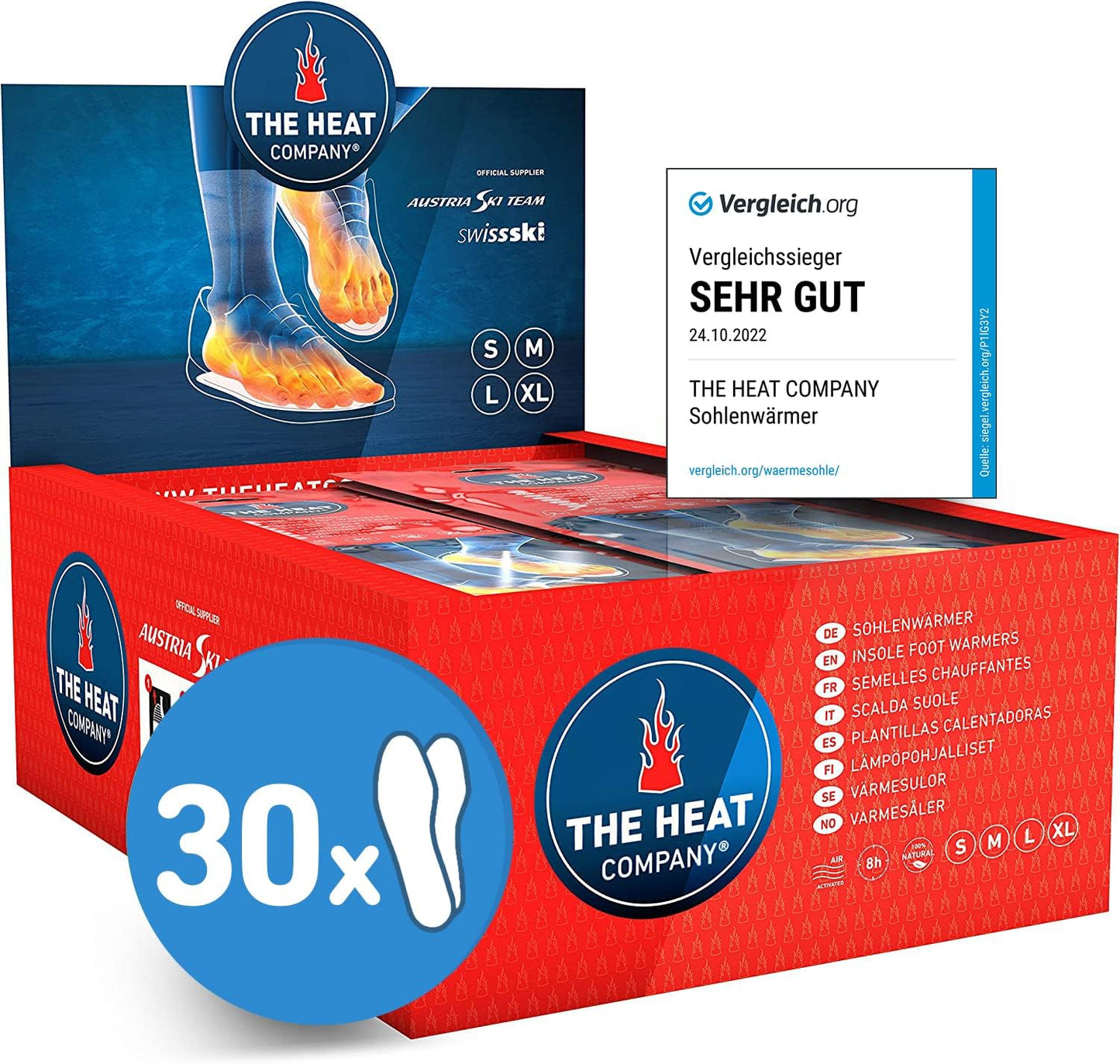 30er Set Sohlenwärmer, 39-41 | Medium Vorteilpack 30 Paar