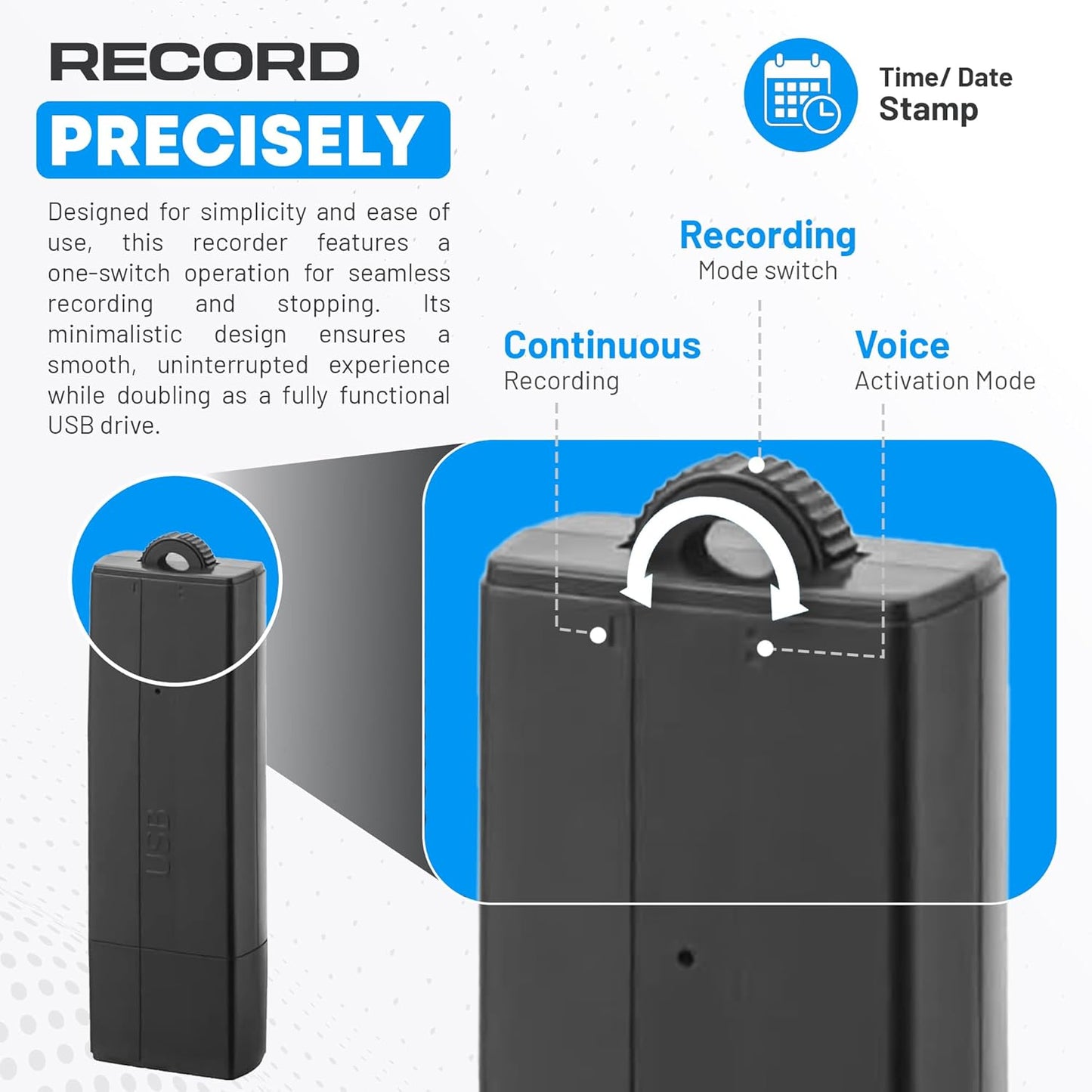 Mini-Audio-Recorder mit Sprachaktivierung