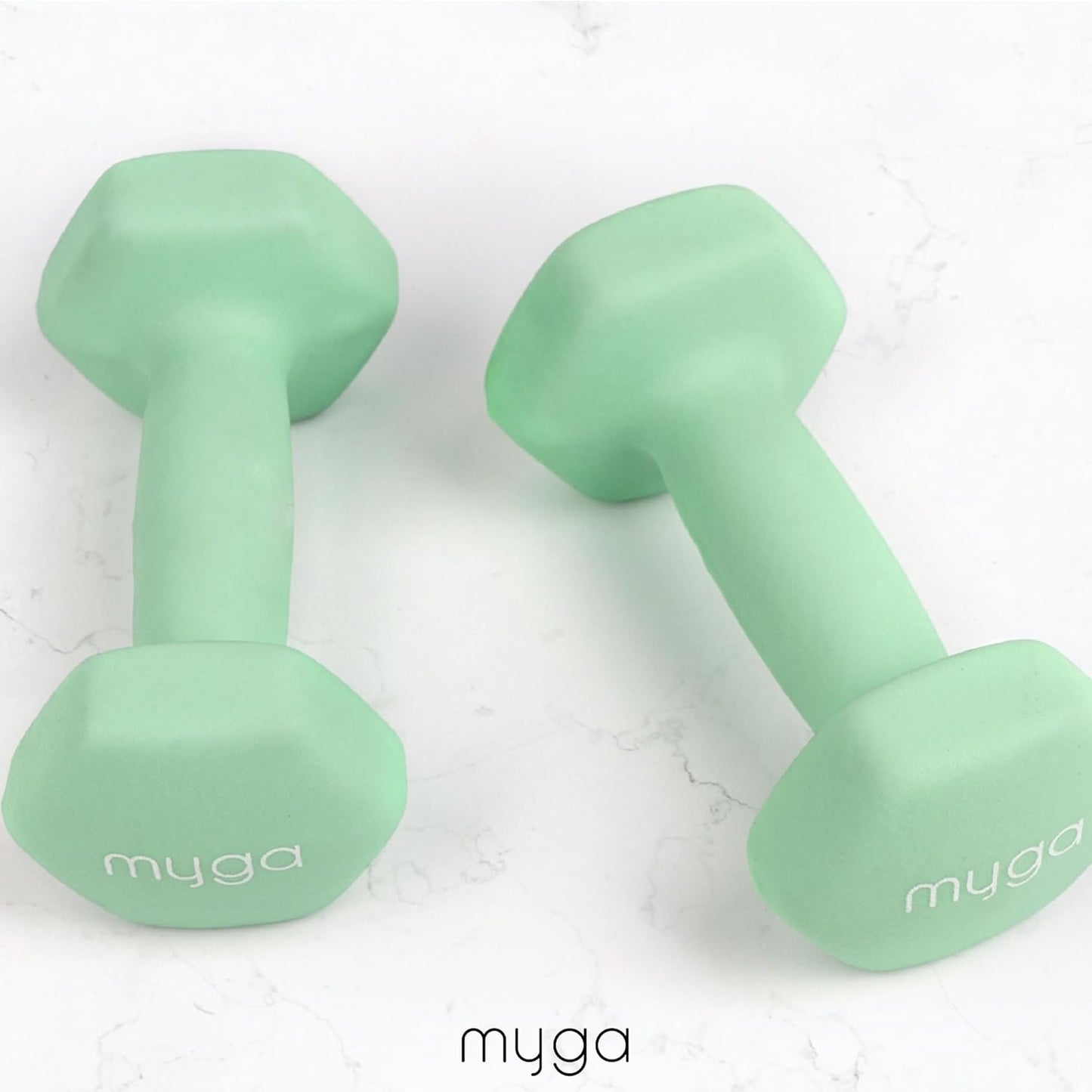 Neopren-Hanteln für Fitnessübungen, Hellgrün