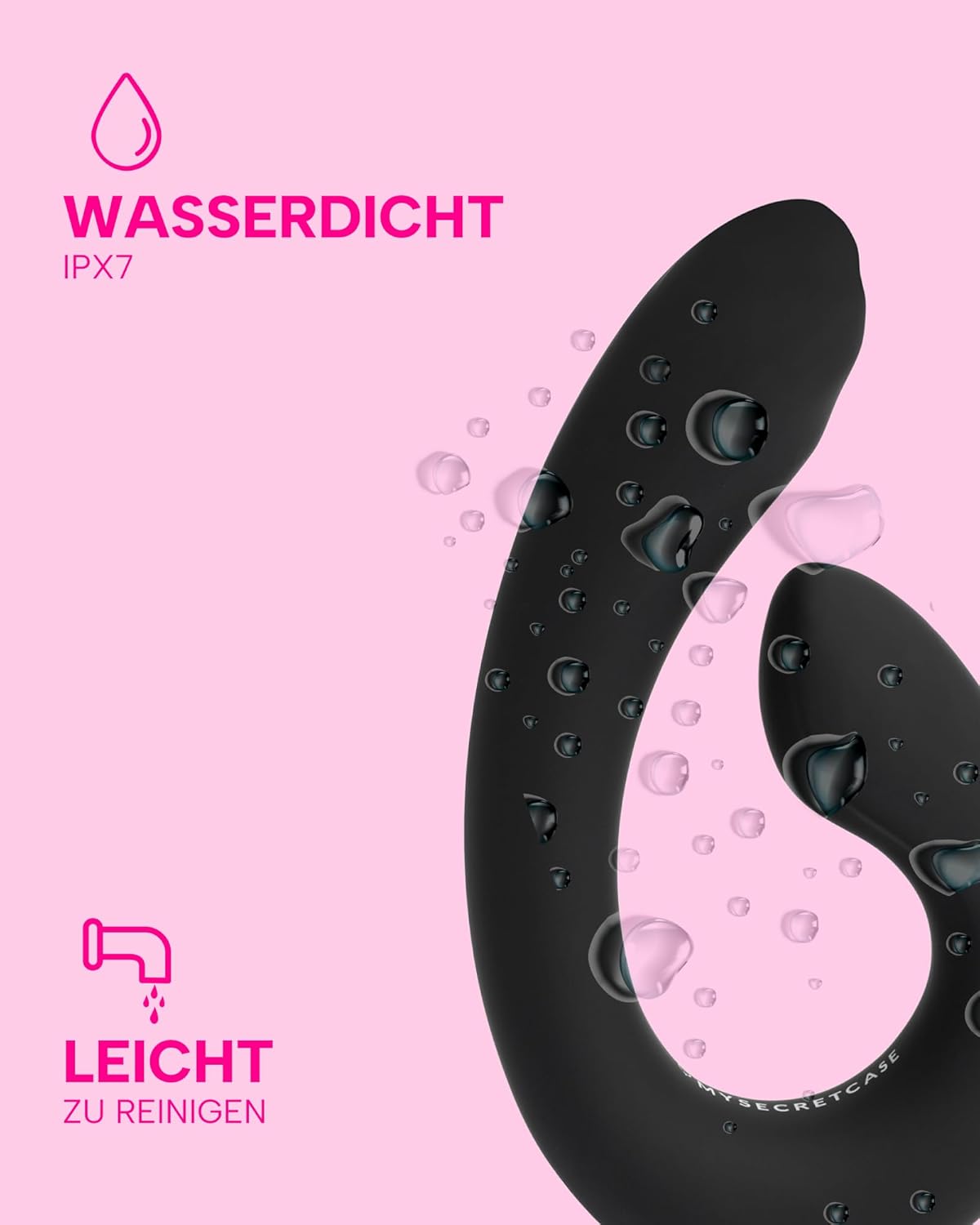 Doppel-Vibrator für Paare und Solo-Vergnügen, Schwarz