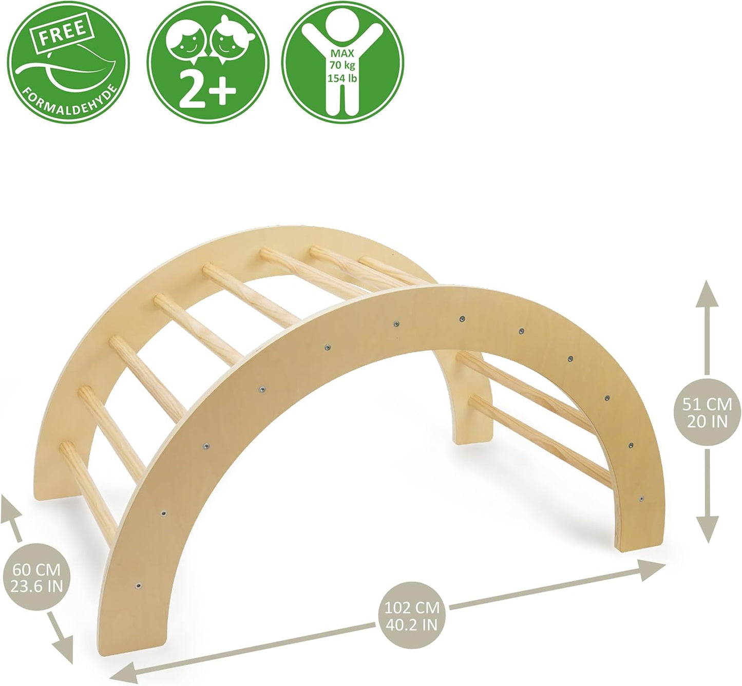 2-in-1 Kletterbogen & Schaukelstuhl für Kinder