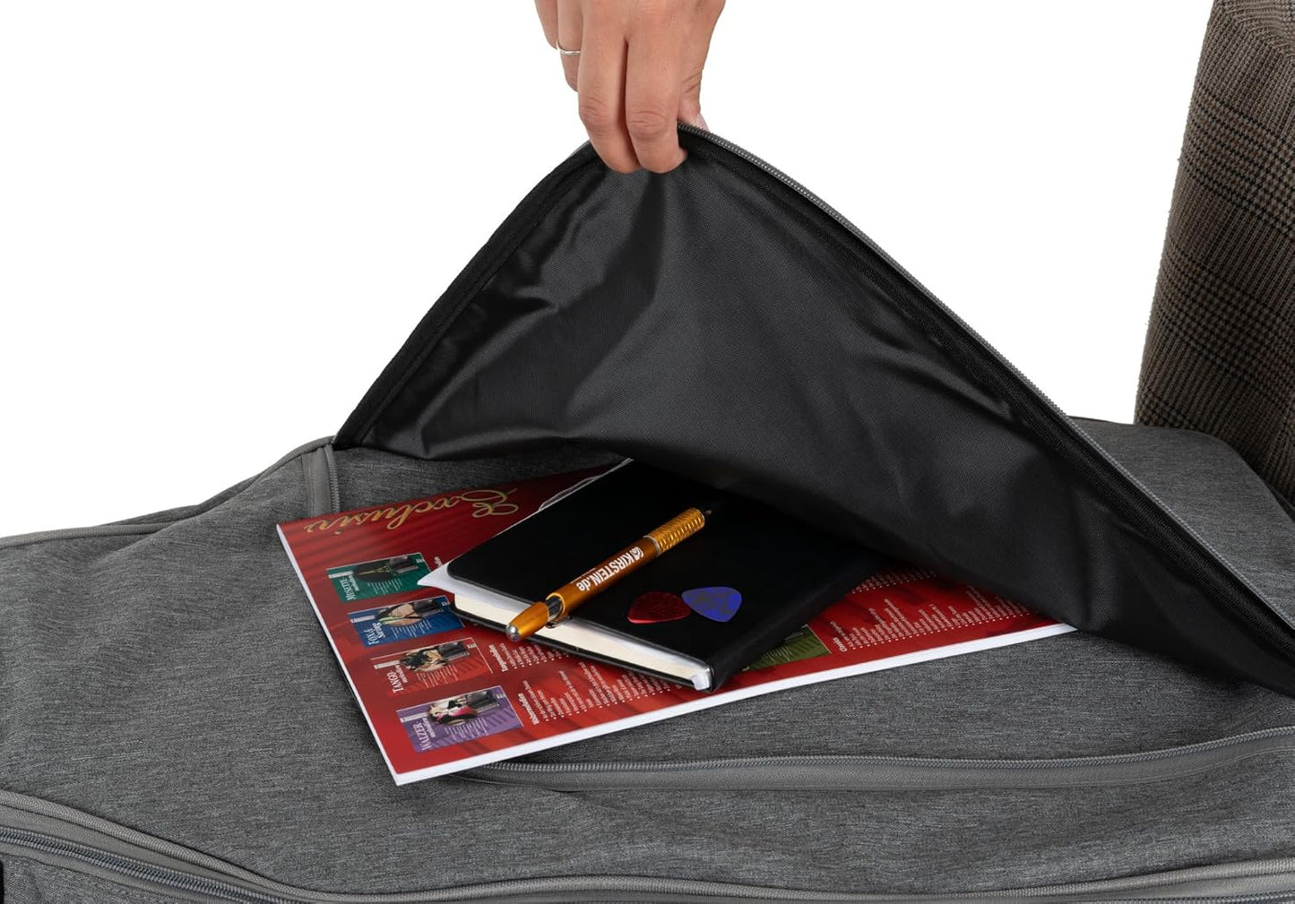 Westerngitarrentasche mit Rucksack-Gurten, für Westerngitarre