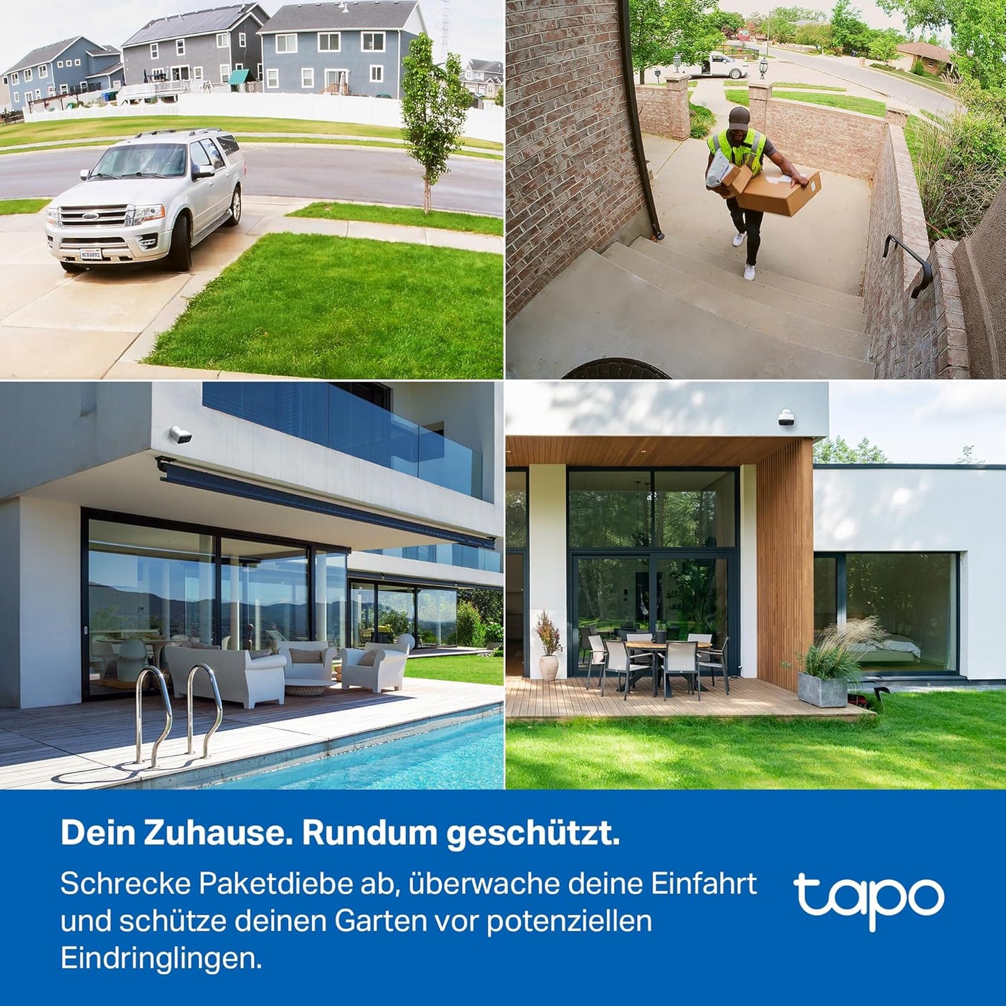 C400 Aussenkamera mit 1080p-HD und Nachtsicht, nur Kamera weiss