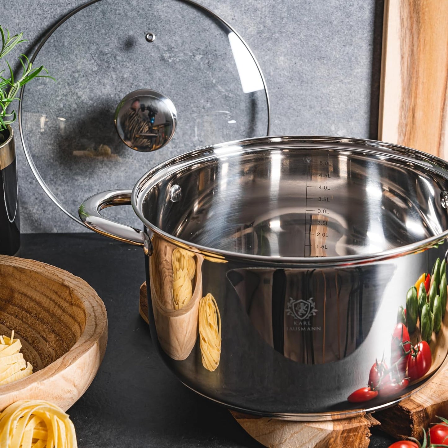 Topfset Induktion Edelstahl (3-teilig) mit Messskala