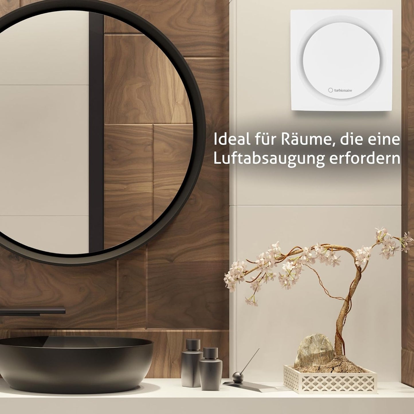 Badlüfter Ring 120 SW mit Doppeltansaugung, 120 mm Standardweiss Matt