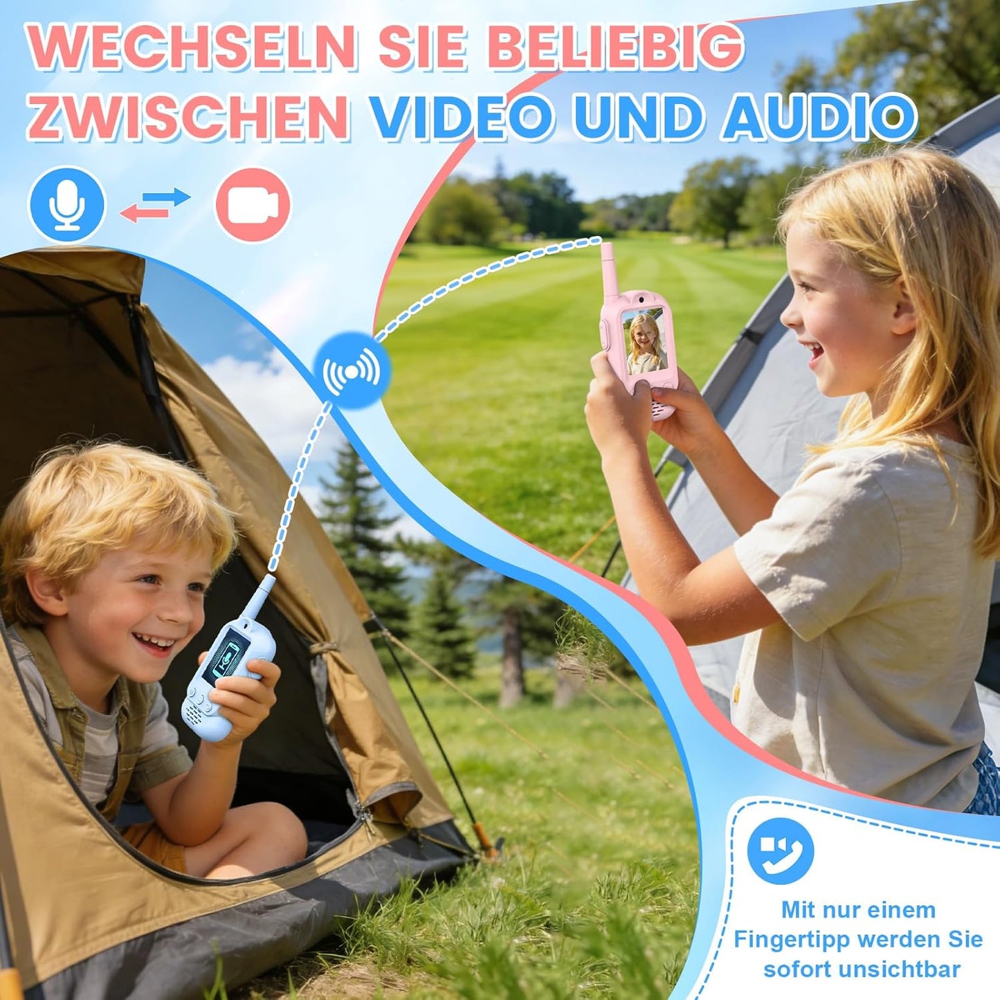 Video Walkie Talkie Set für Kinder, 2026