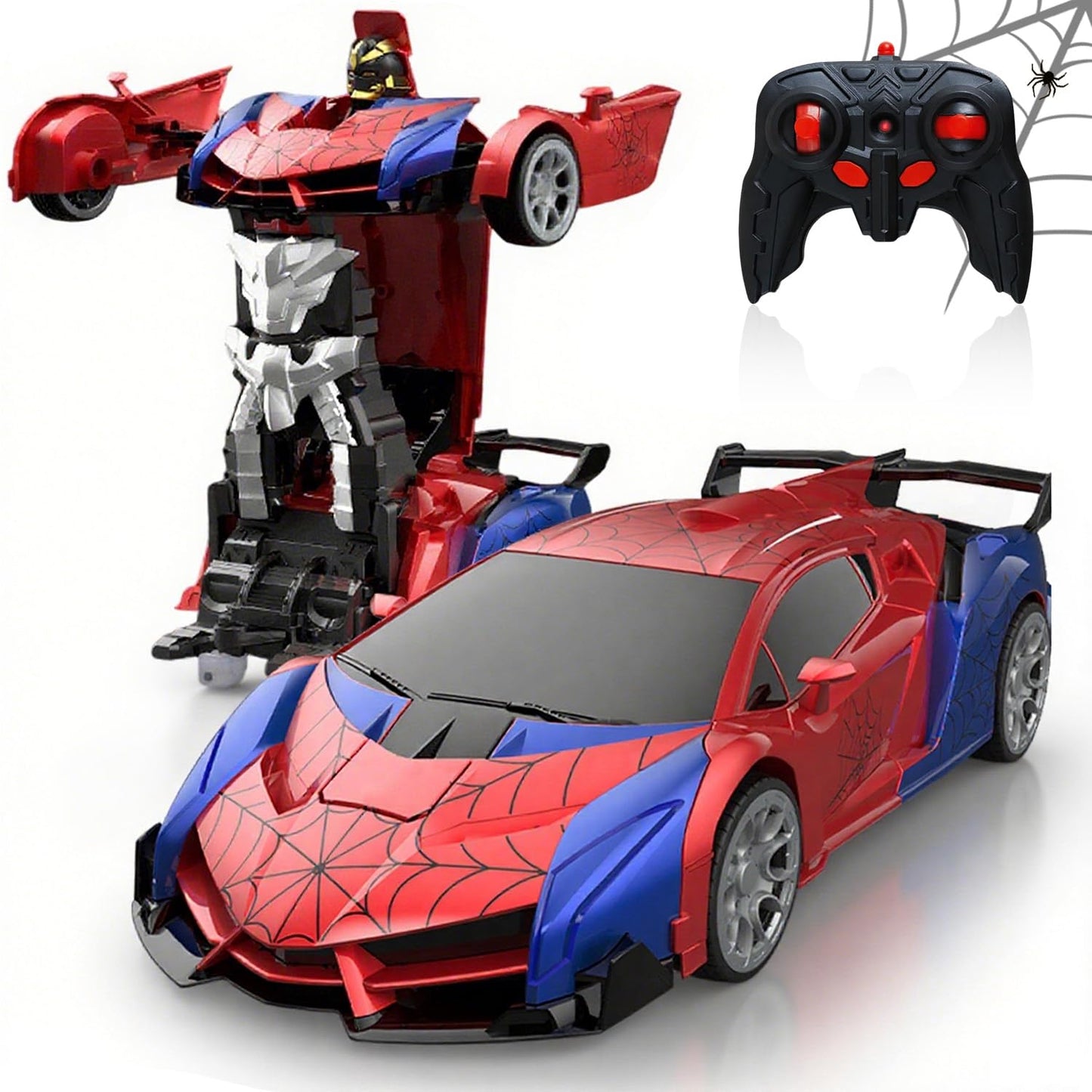2 in 1 Transform Spielzeugauto & Roboter Spider